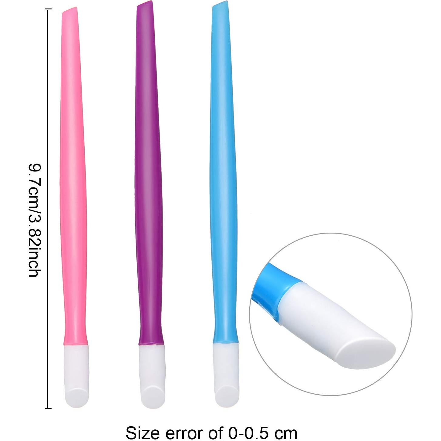 30 Piezas Empujadores de Cutículas BBTO de Goma y Plástico