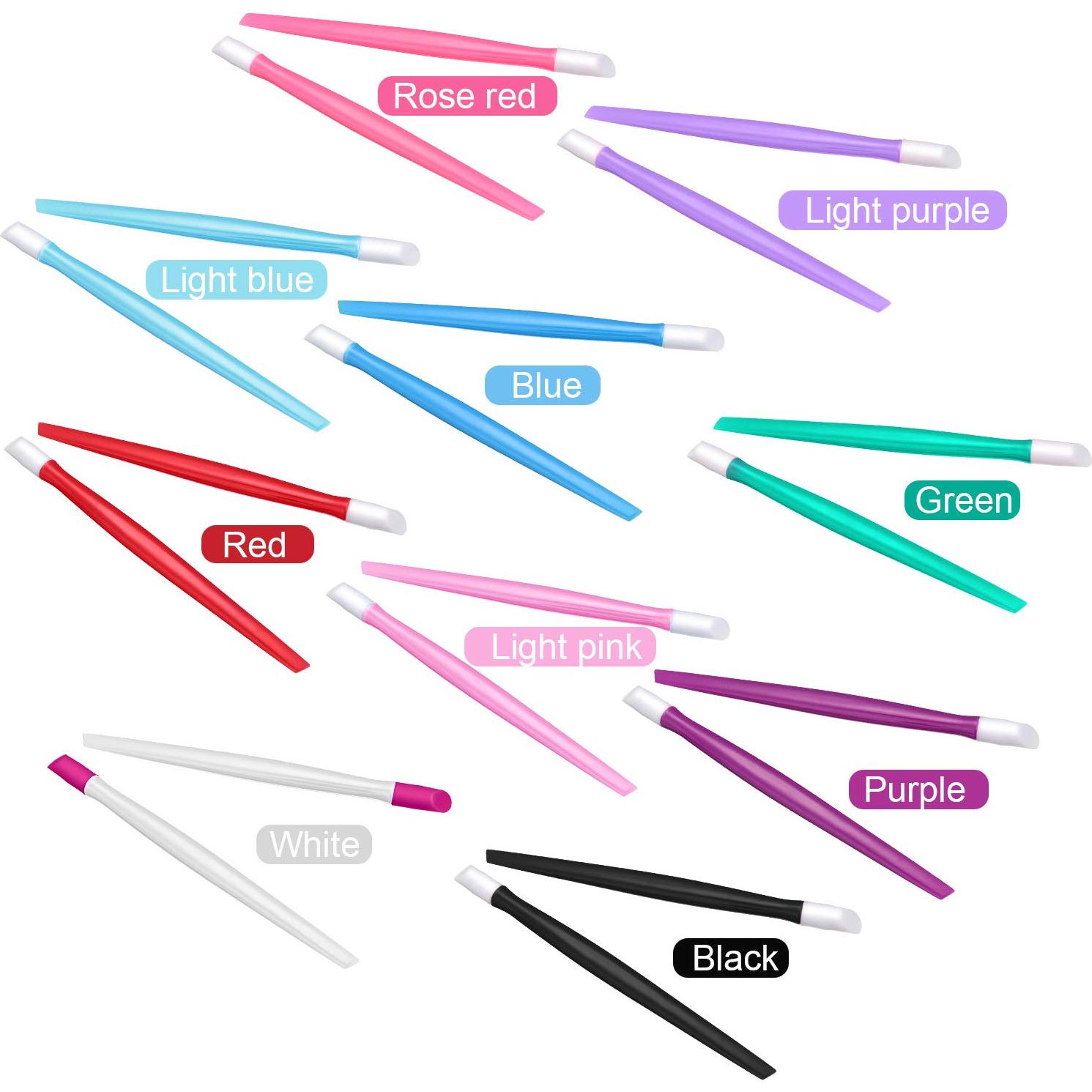 30 Piezas Empujadores de Cutículas BBTO de Goma y Plástico