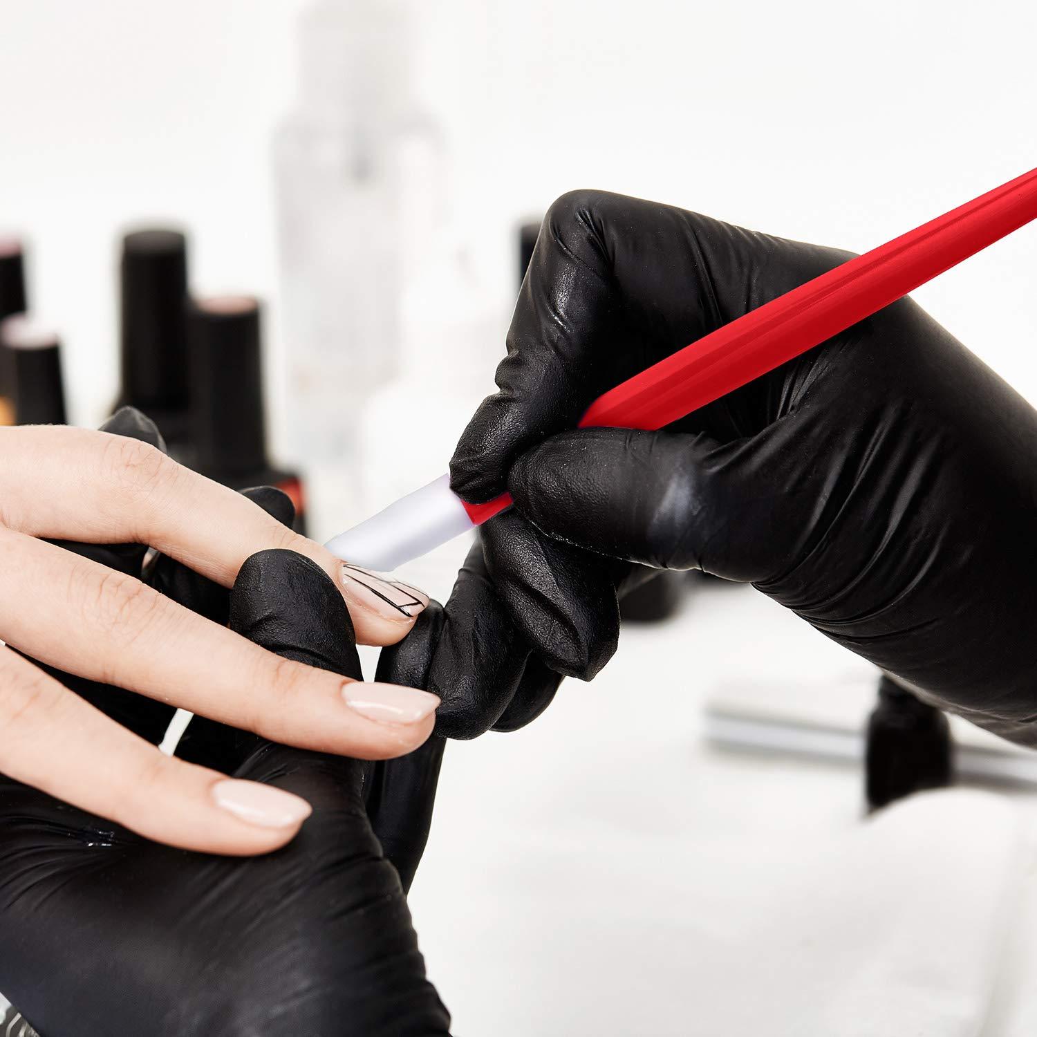 30 Piezas Empujadores de Cutículas BBTO de Goma y Plástico