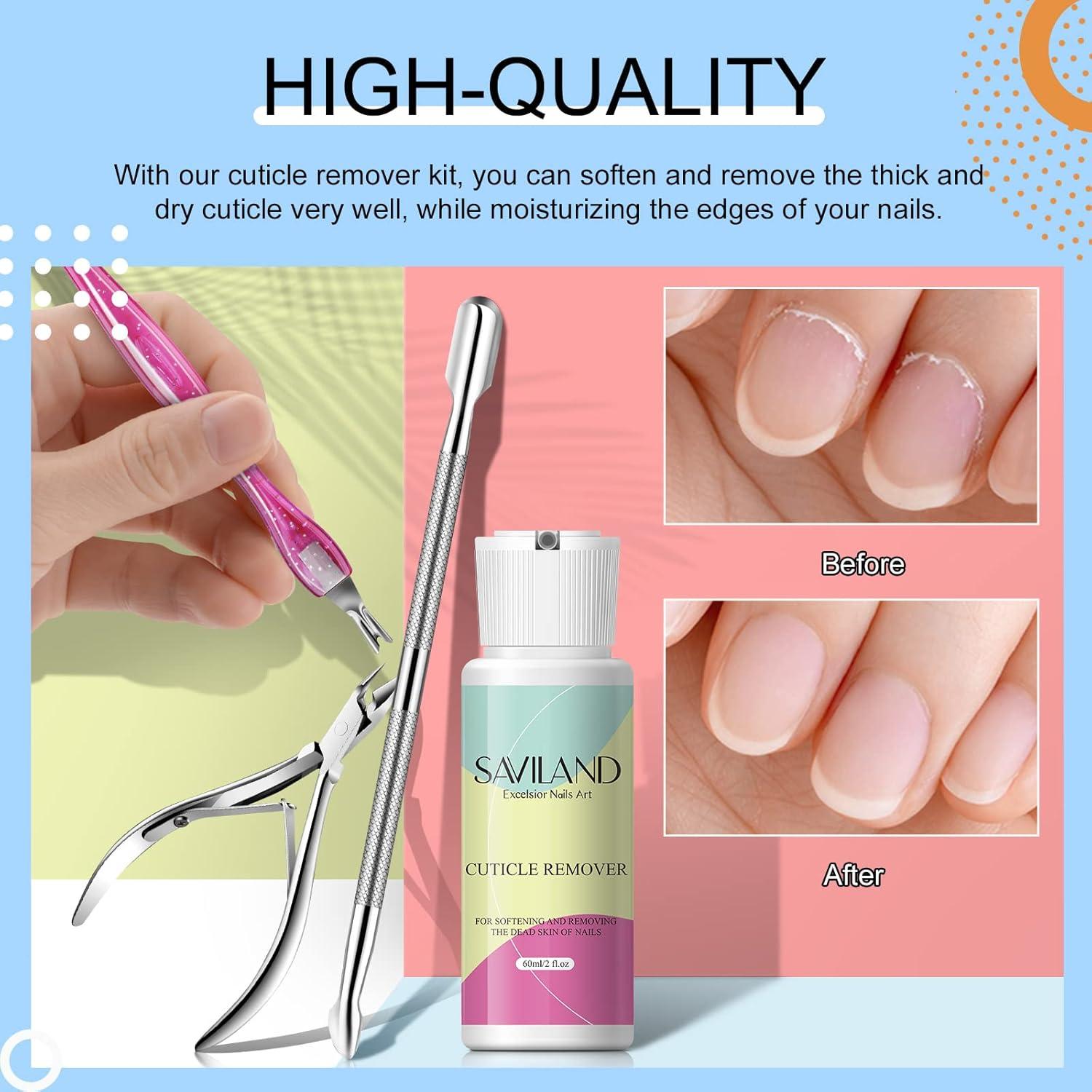 Kit Removedor de Cutículas Saviland - 57.5 g Crema + Herramientas