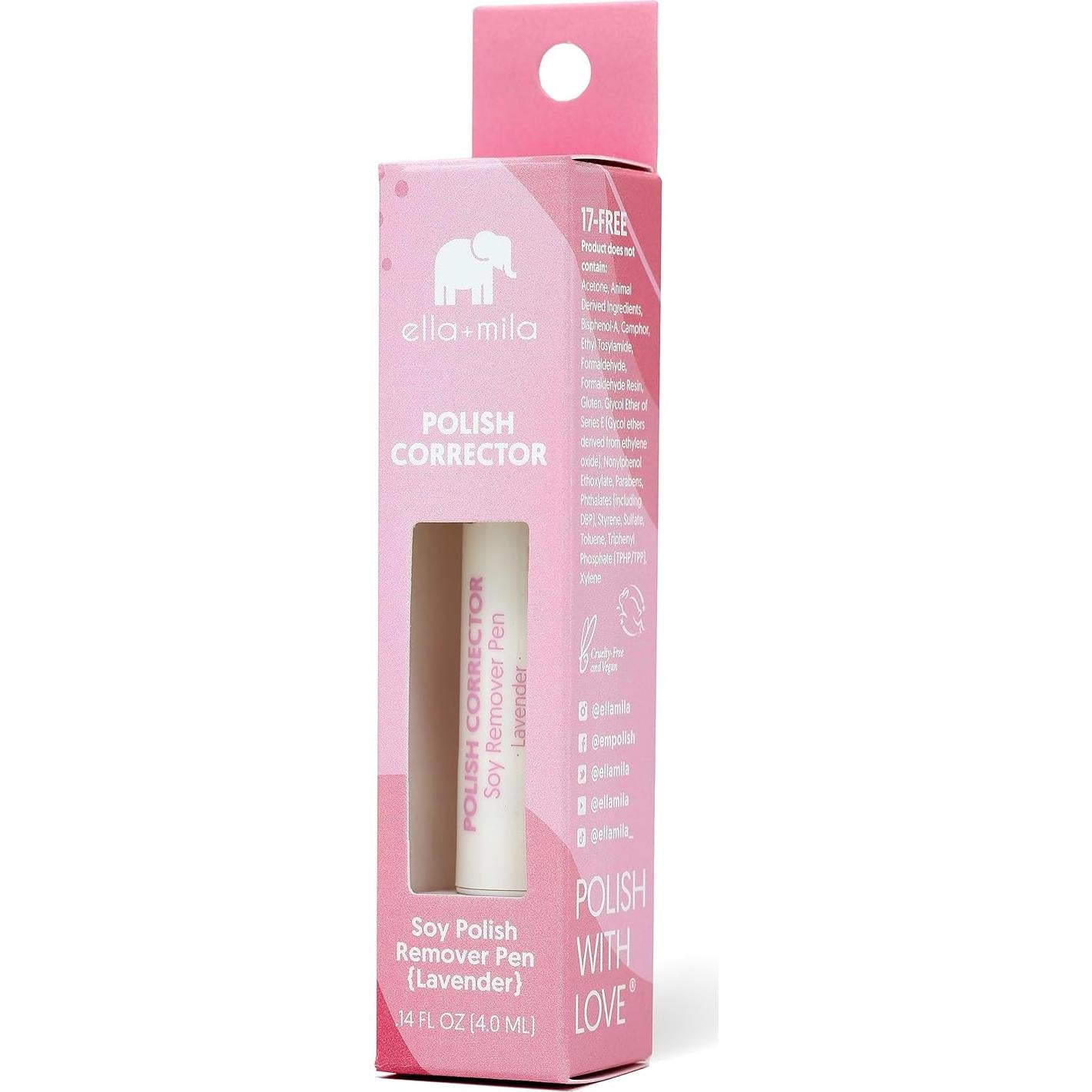 Corrector de Esmalte de Uñas ella+mila - Bolígraf o Removedor 4.14 ml