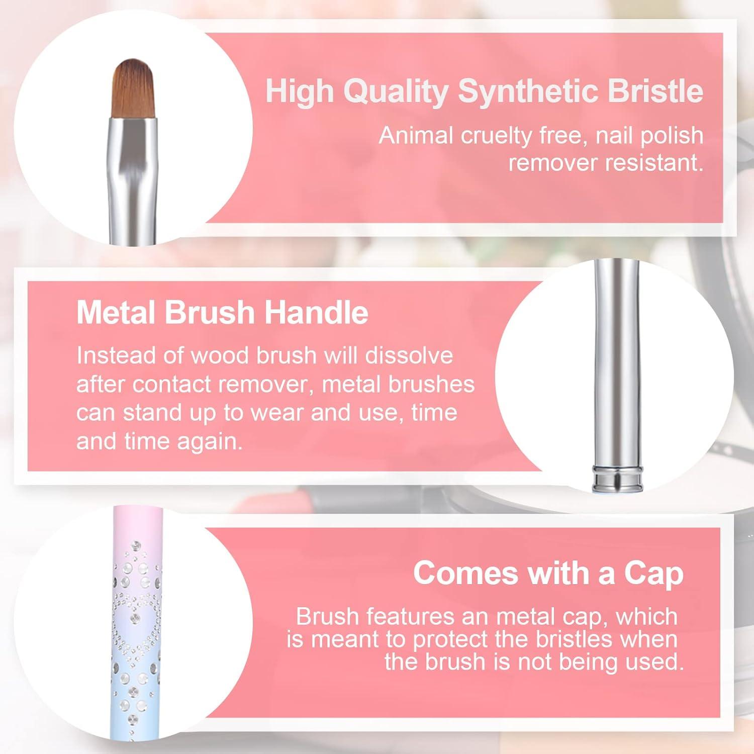 Set de 2 Pinceles Limpiadores de Esmalte TOYMIS - 8mm y 7.5mm