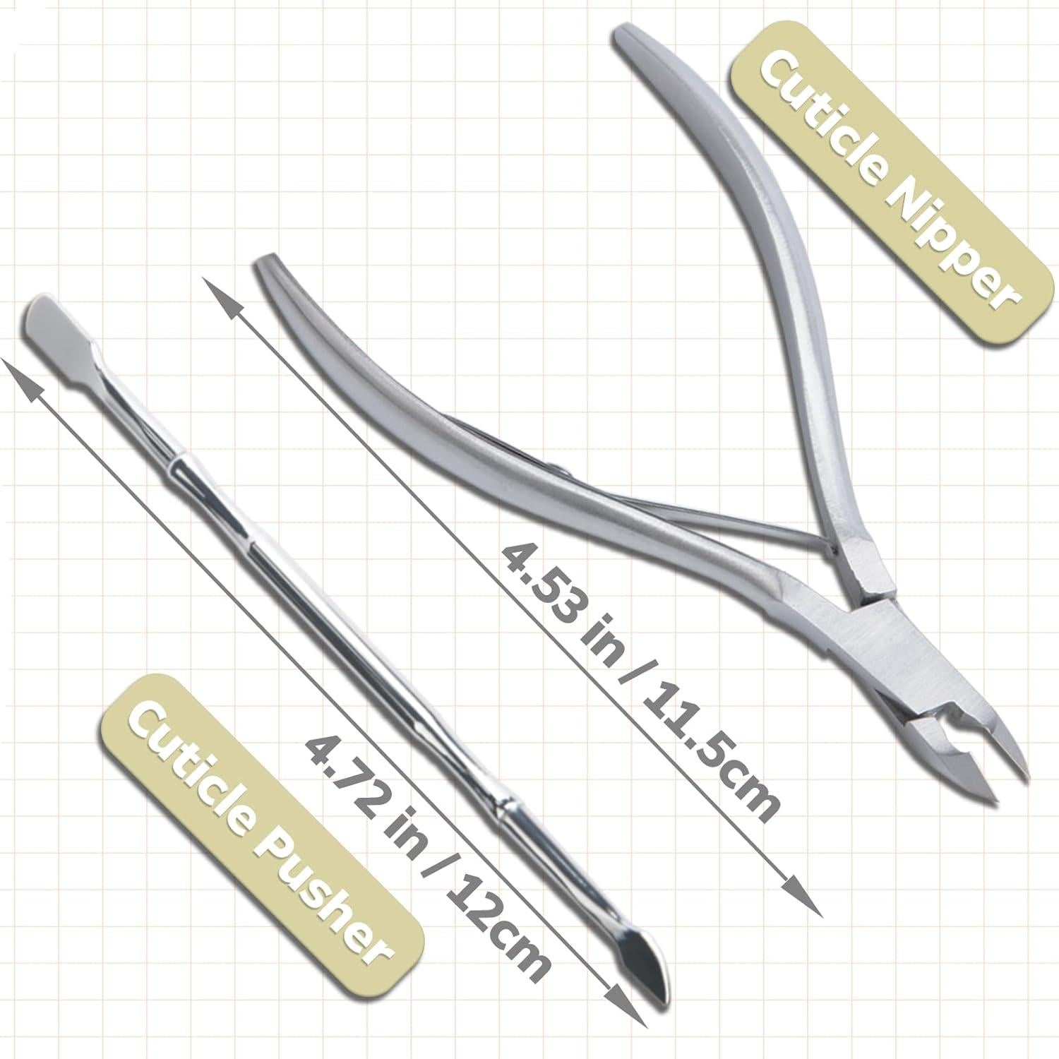 Set de Manicura Guowall: Cortador y Empujador de Cutículas