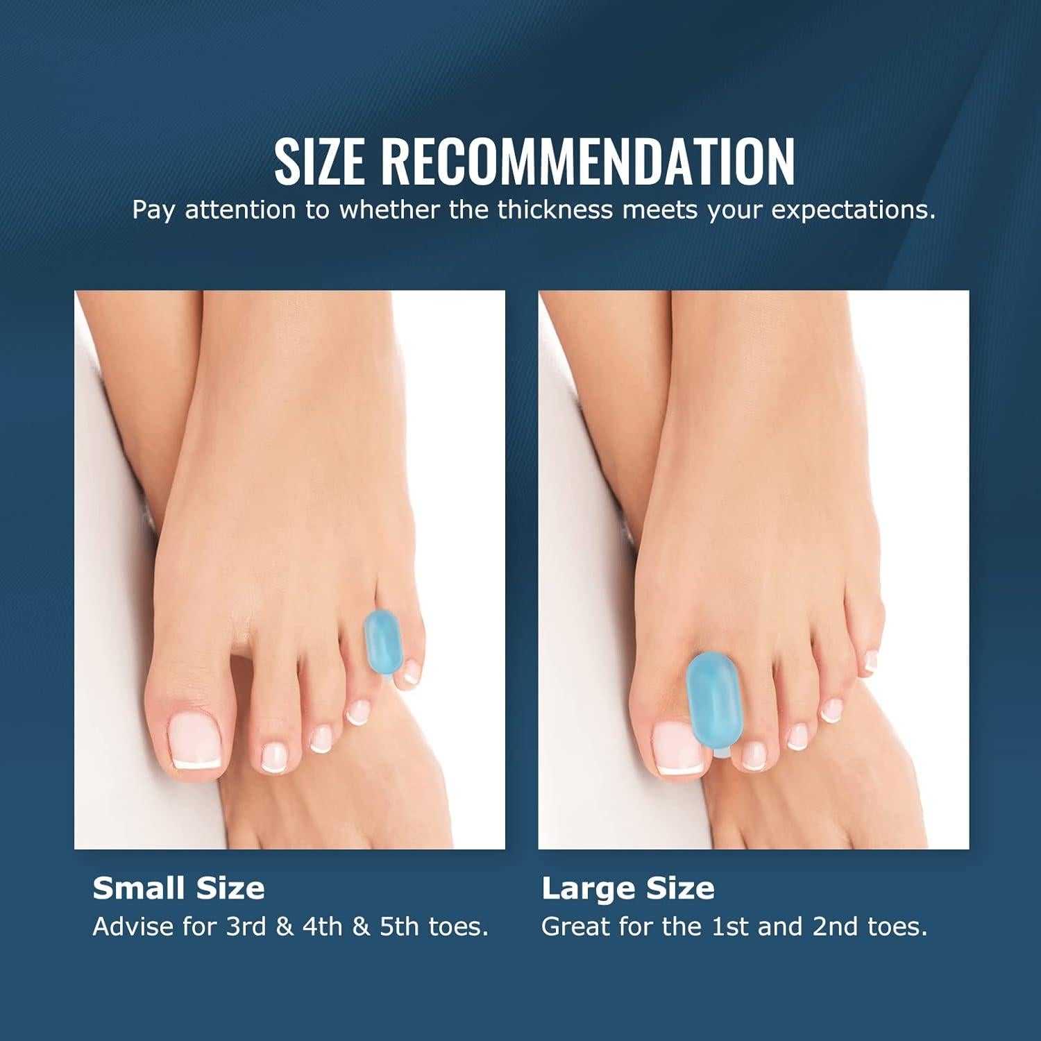 Separadores de Dedos de Gel Welnove - 12 Almohadillas para Juanetes