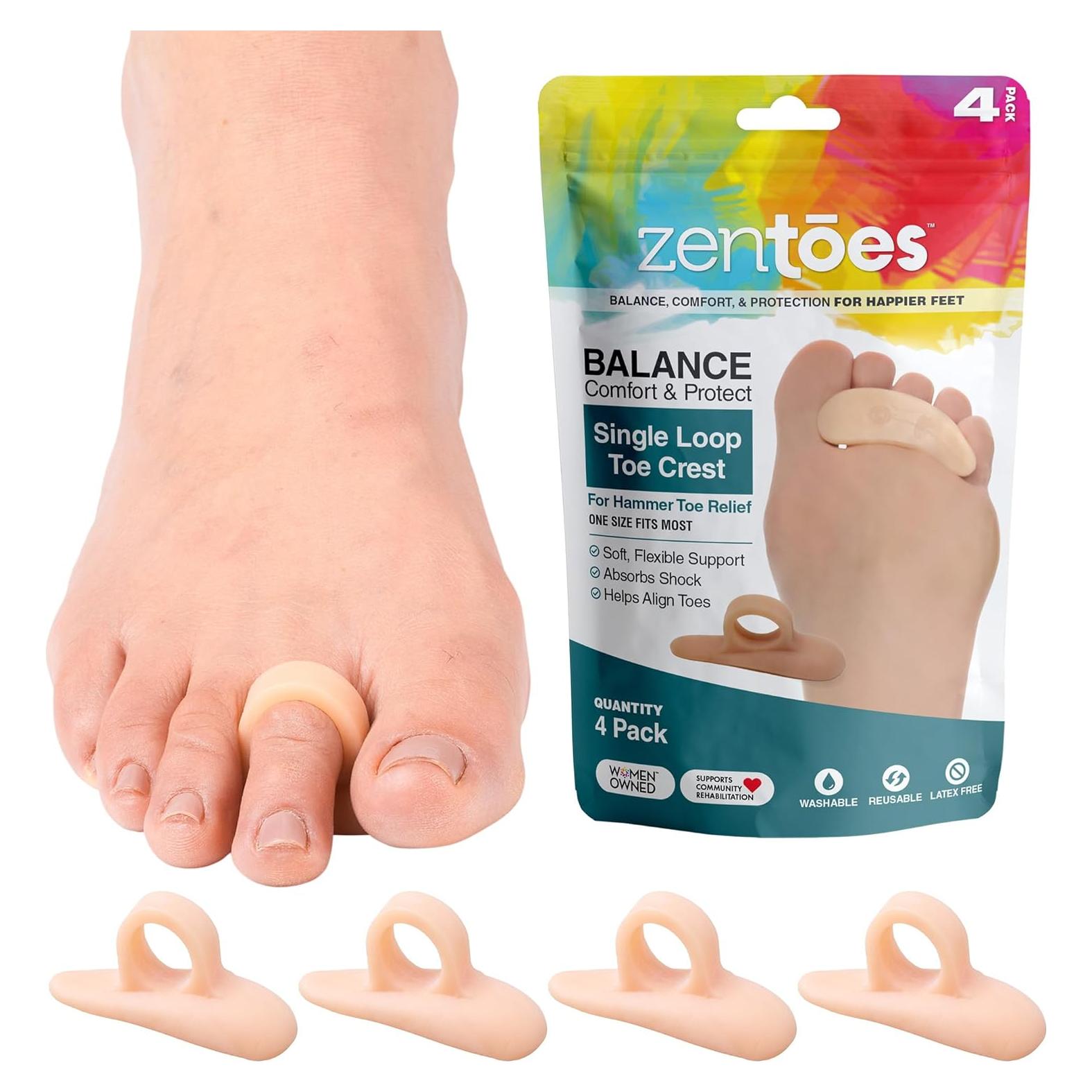 Corrector de Dedo en Martillo ZenToes - 4 Piezas Silicona