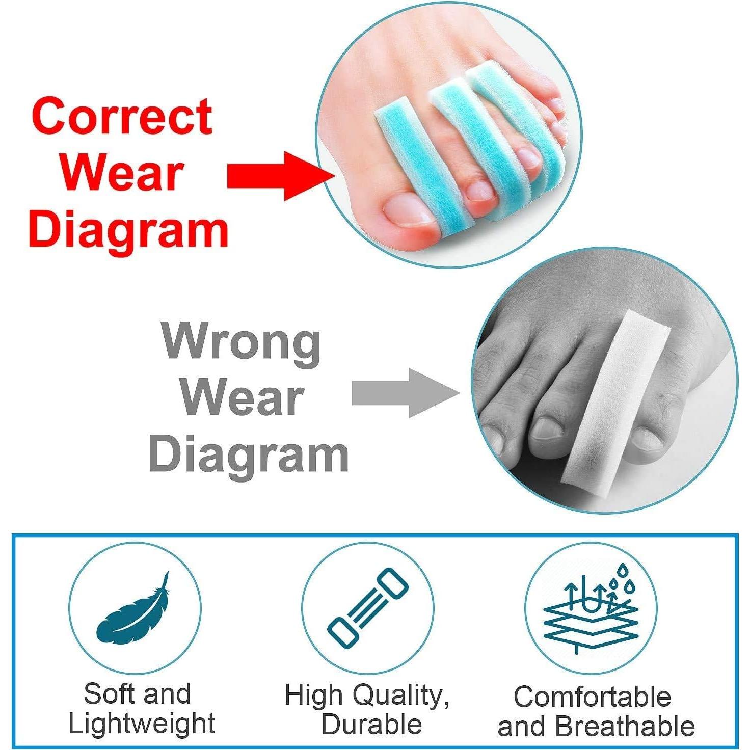 Separadores de Dedos de Espuma Povihome - Tamaño Grande - Alivio Juanetes