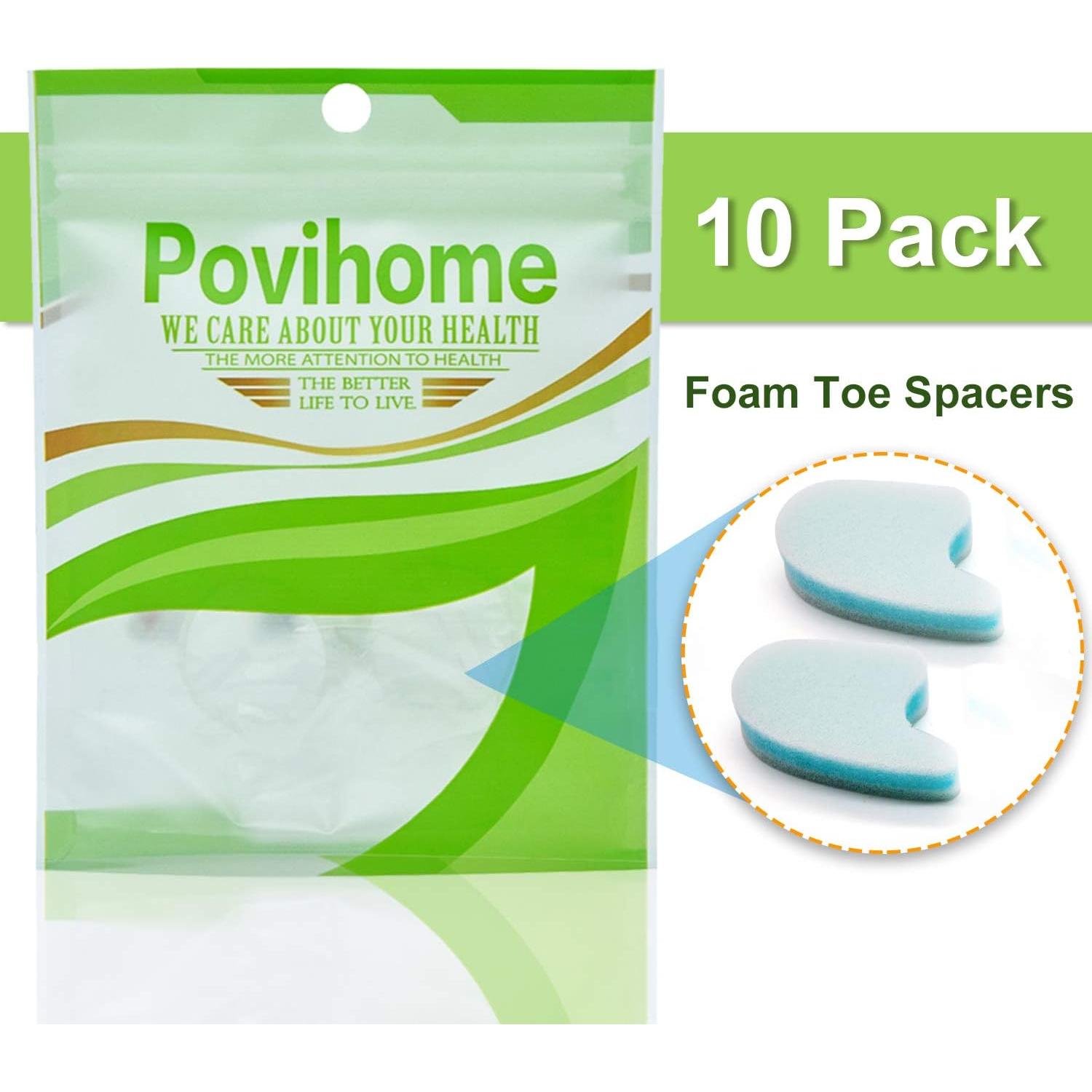 Separadores de Dedos de Espuma Povihome - Tamaño Grande - Alivio Juanetes