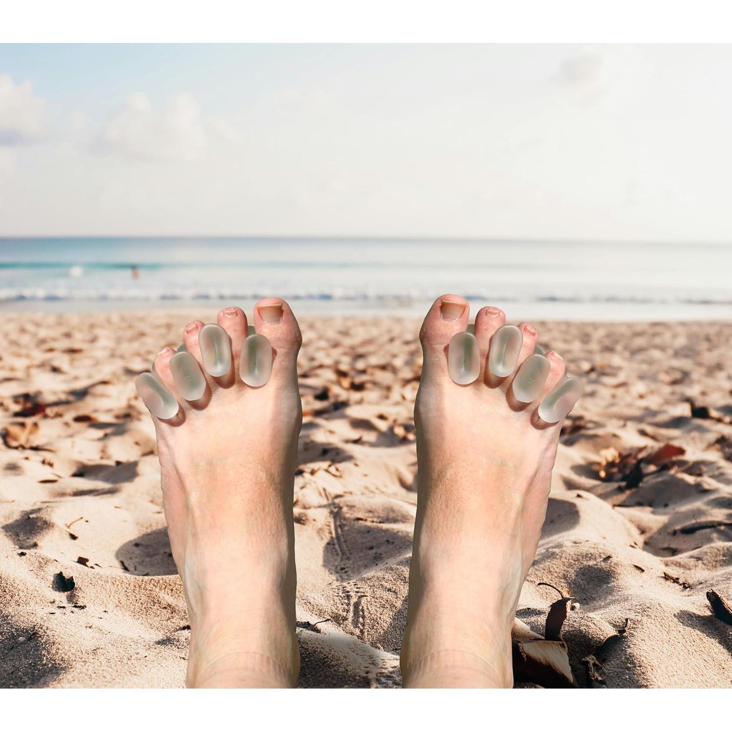 Separadores de Dedos de Gel Iconikal 8-Pack Medianos Alivio Juanetes