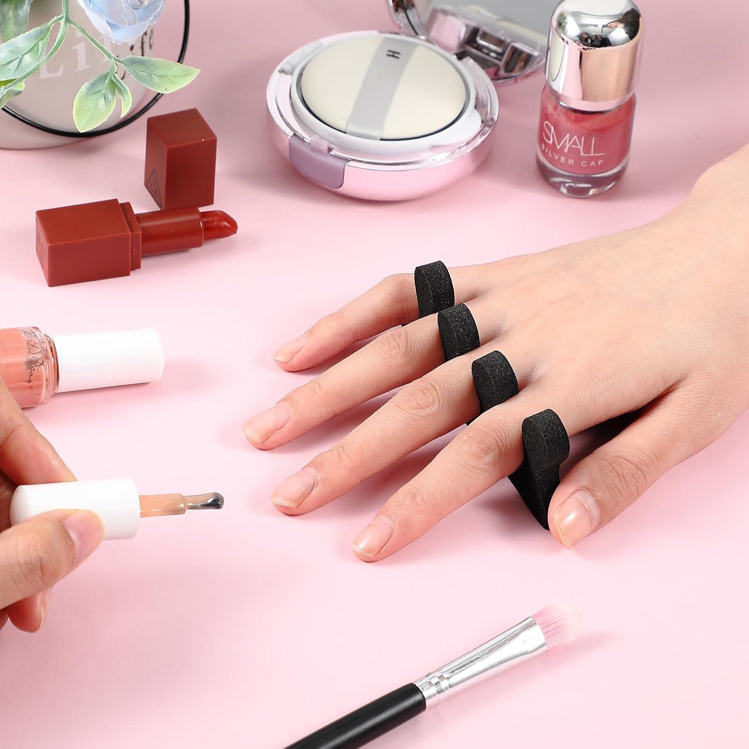 Separadores de Dedos Mumufy 500 Pcs Espuma EVA Negro