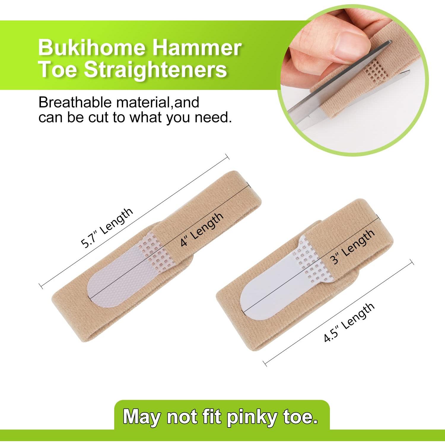 Férulas para Dedos Torcidos Bukihome - 12 Piezas, 6 Grandes y 6 Medias