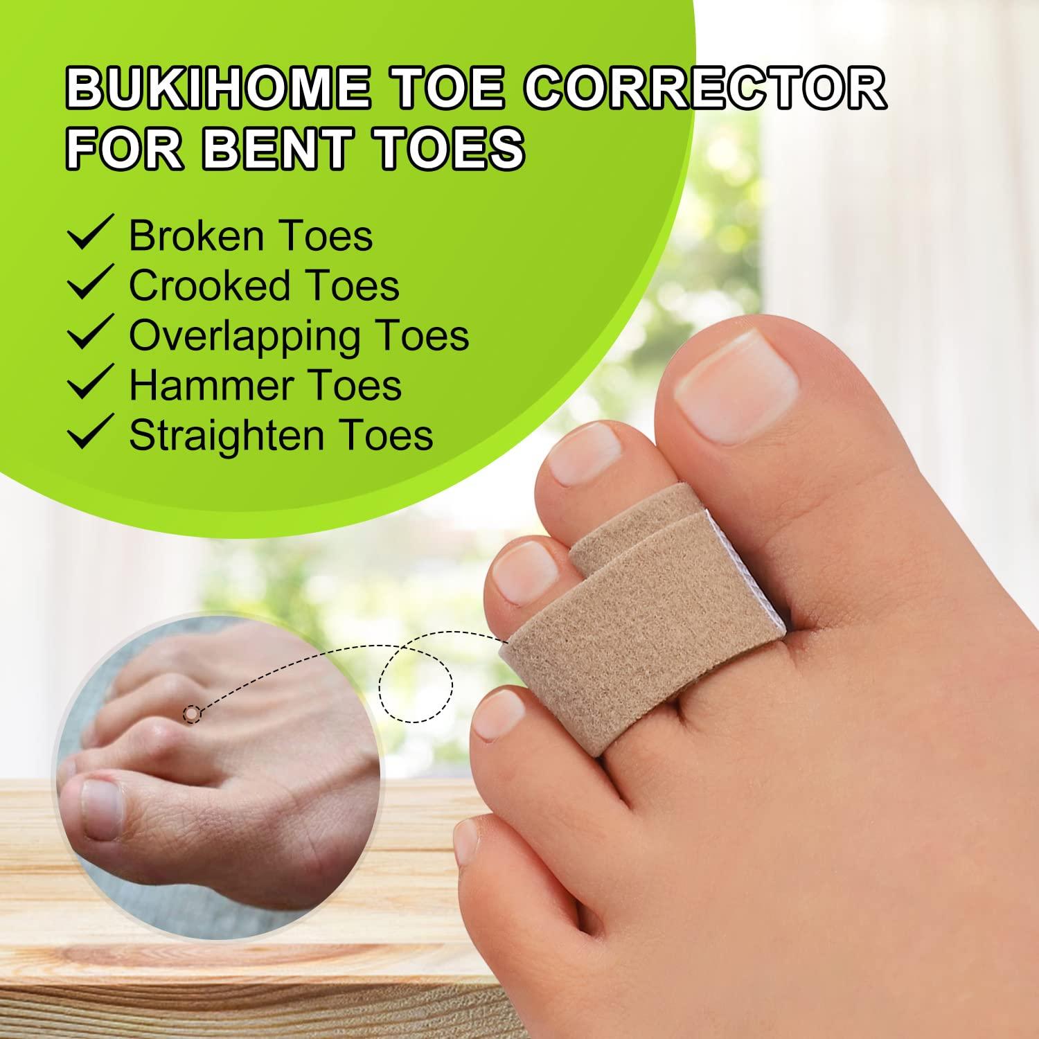 Férulas para Dedos Torcidos Bukihome - 12 Piezas, 6 Grandes y 6 Medias