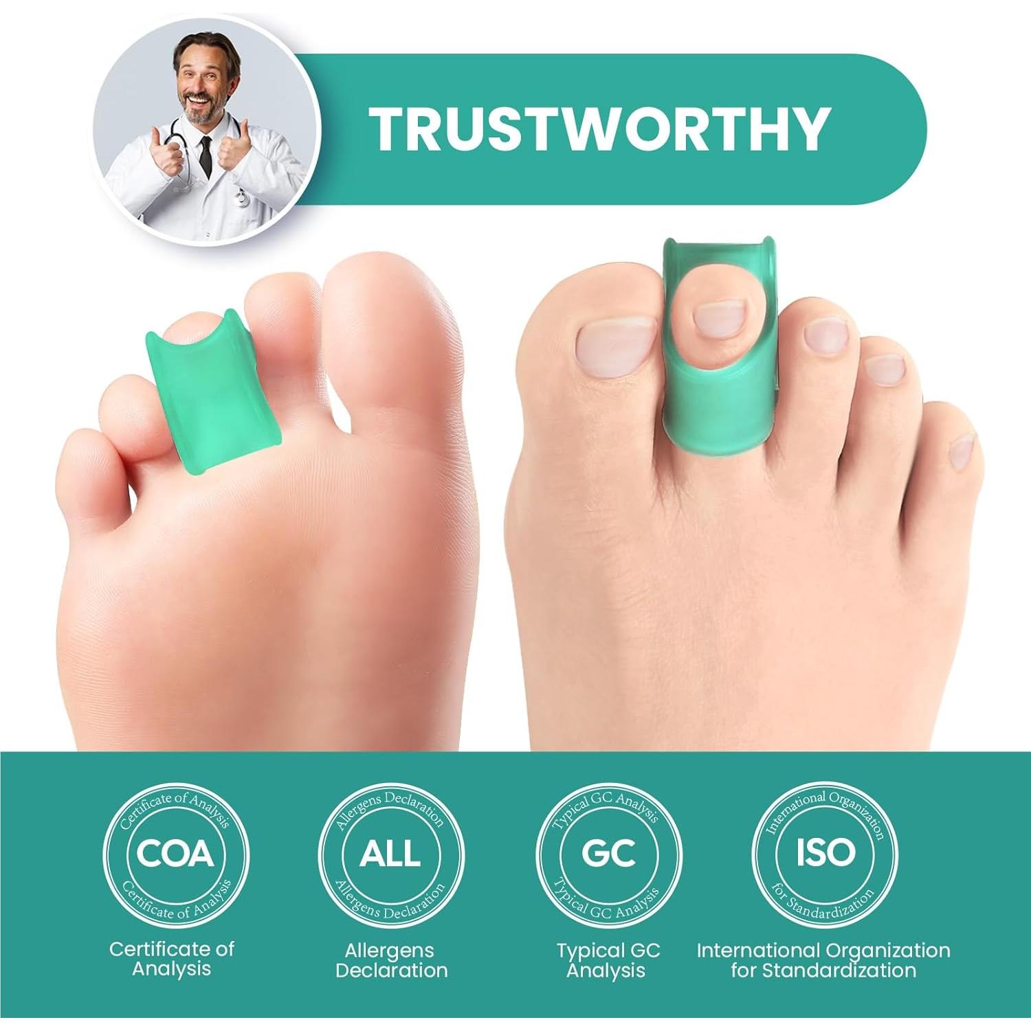 Corrector de Dedos en Garra Welnove - 6 Férulas de Gel Suave