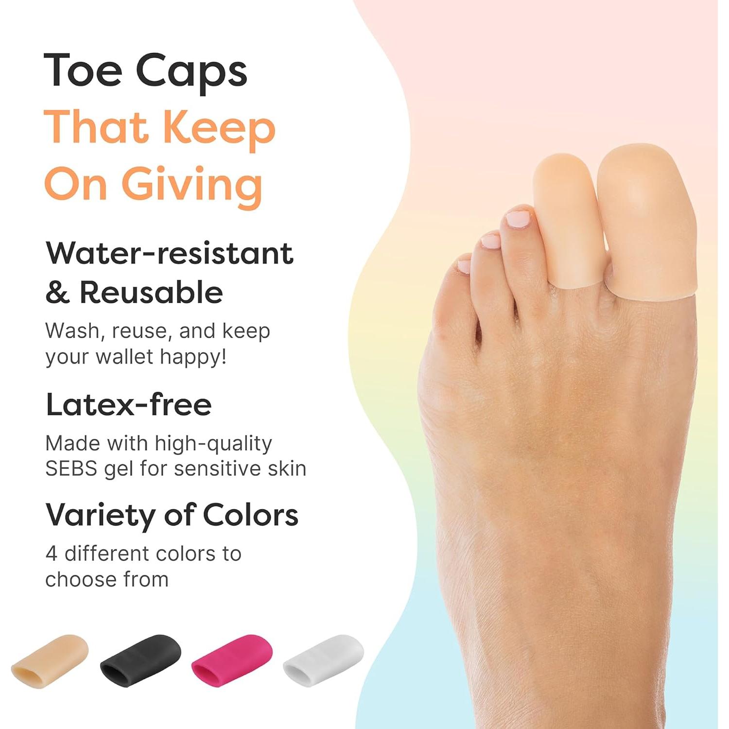 Protectores de Dedos de Gel ZenToes - Paquete de 6 Pequeños Beige