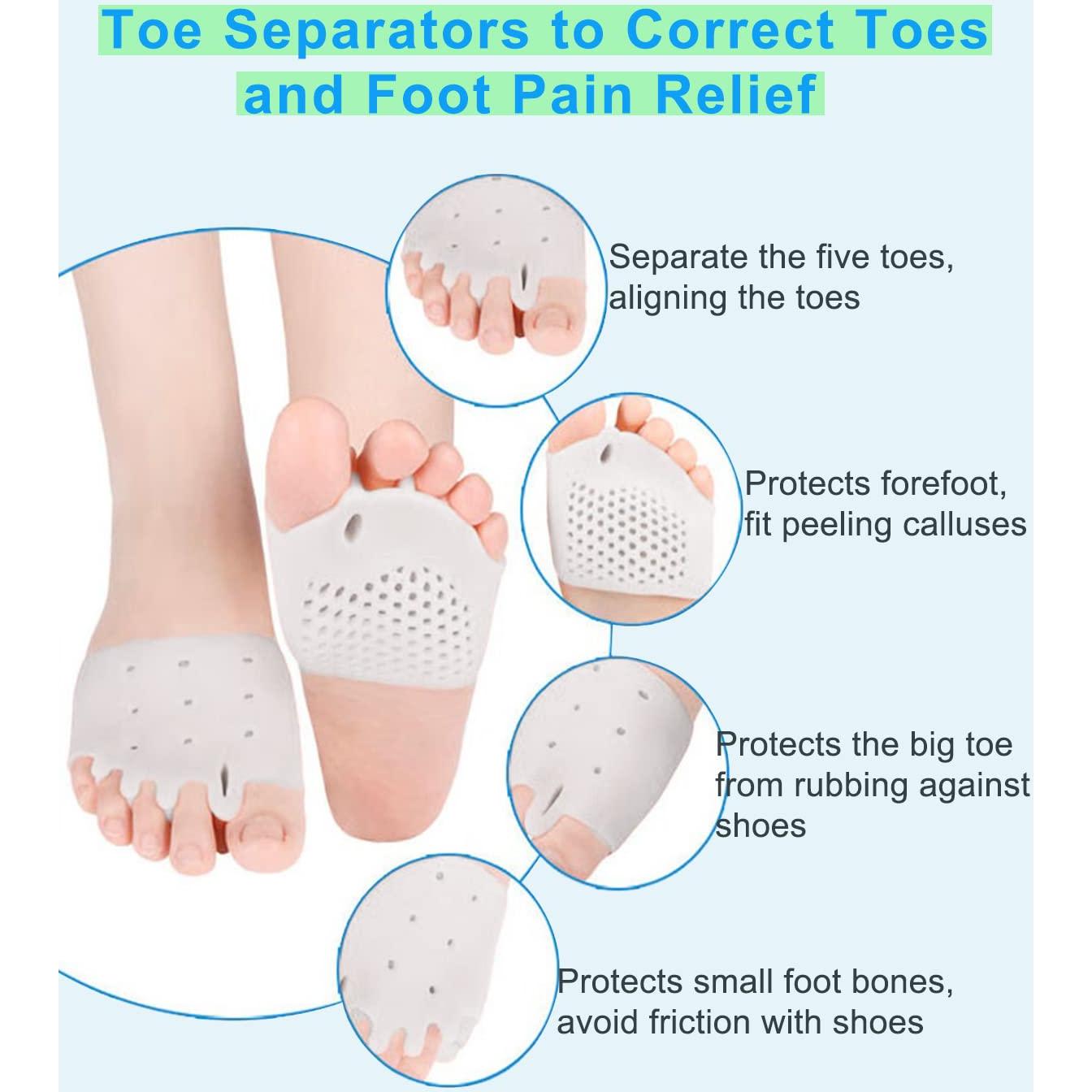 4 Pares Almohadillas Gel Metatarsales Golbylicc para Juanetes