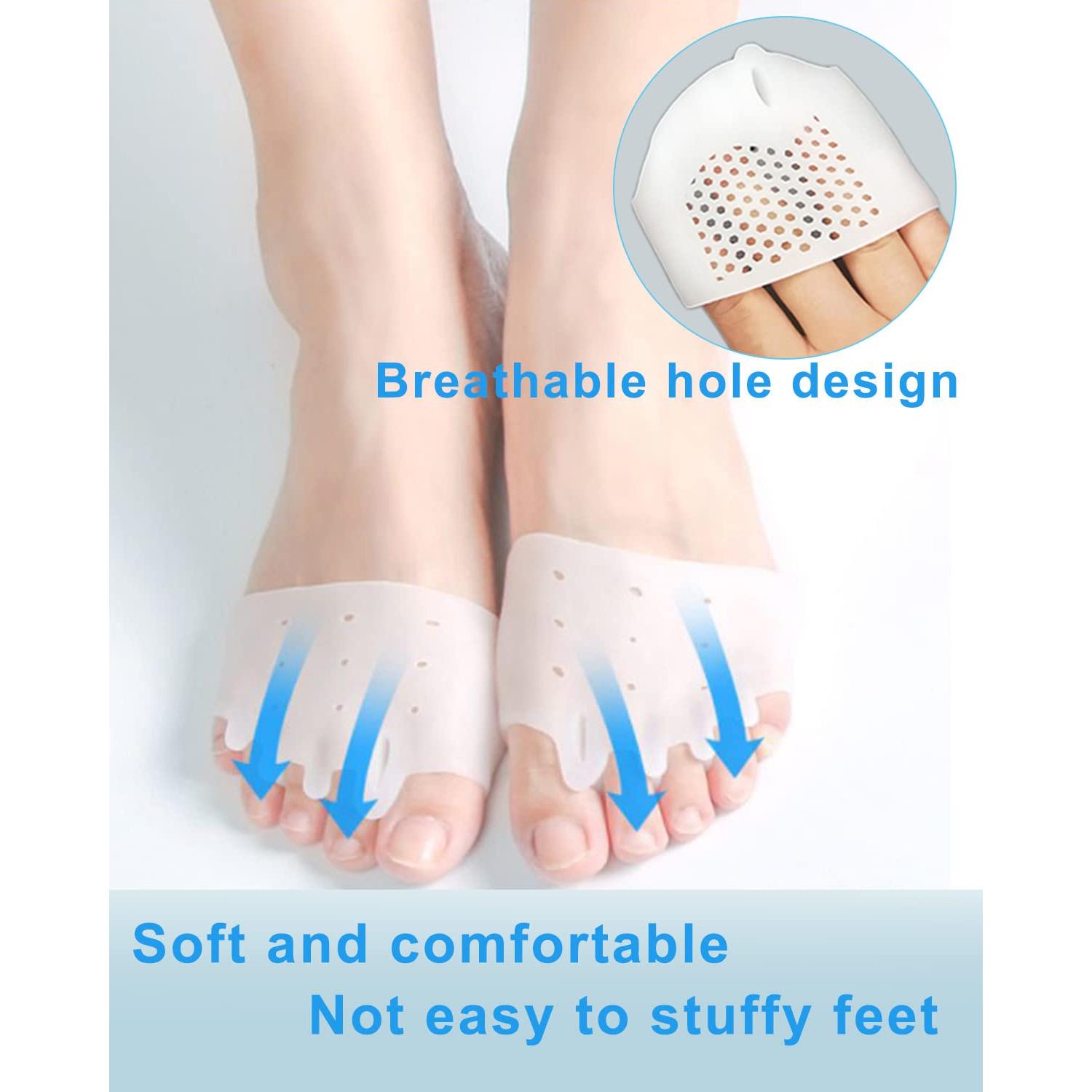 4 Pares Almohadillas Gel Metatarsales Golbylicc para Juanetes