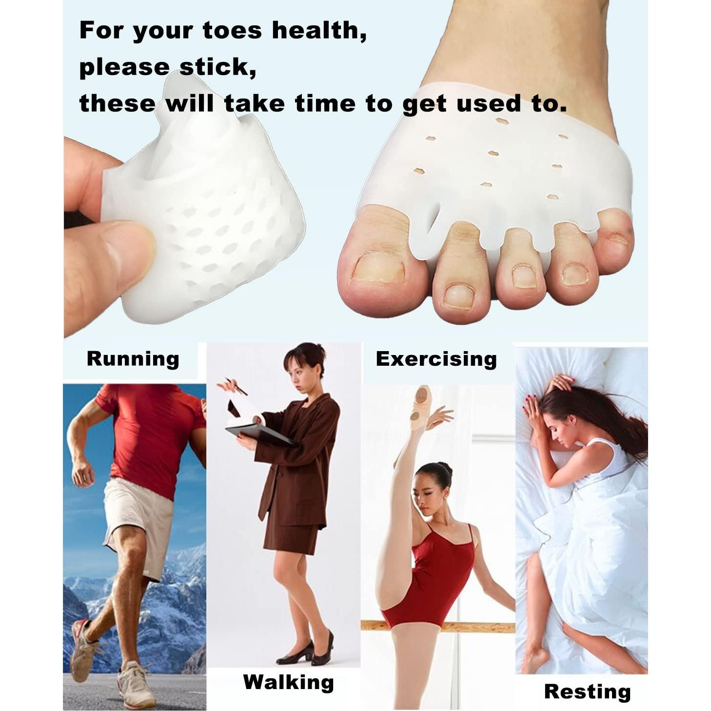 4 Pares Almohadillas Gel Metatarsales Golbylicc para Juanetes