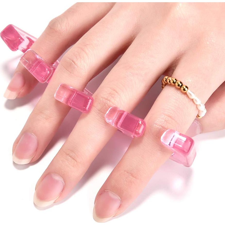 Separadores de Dedos de Silicona Rosa NAILART para Pedicura