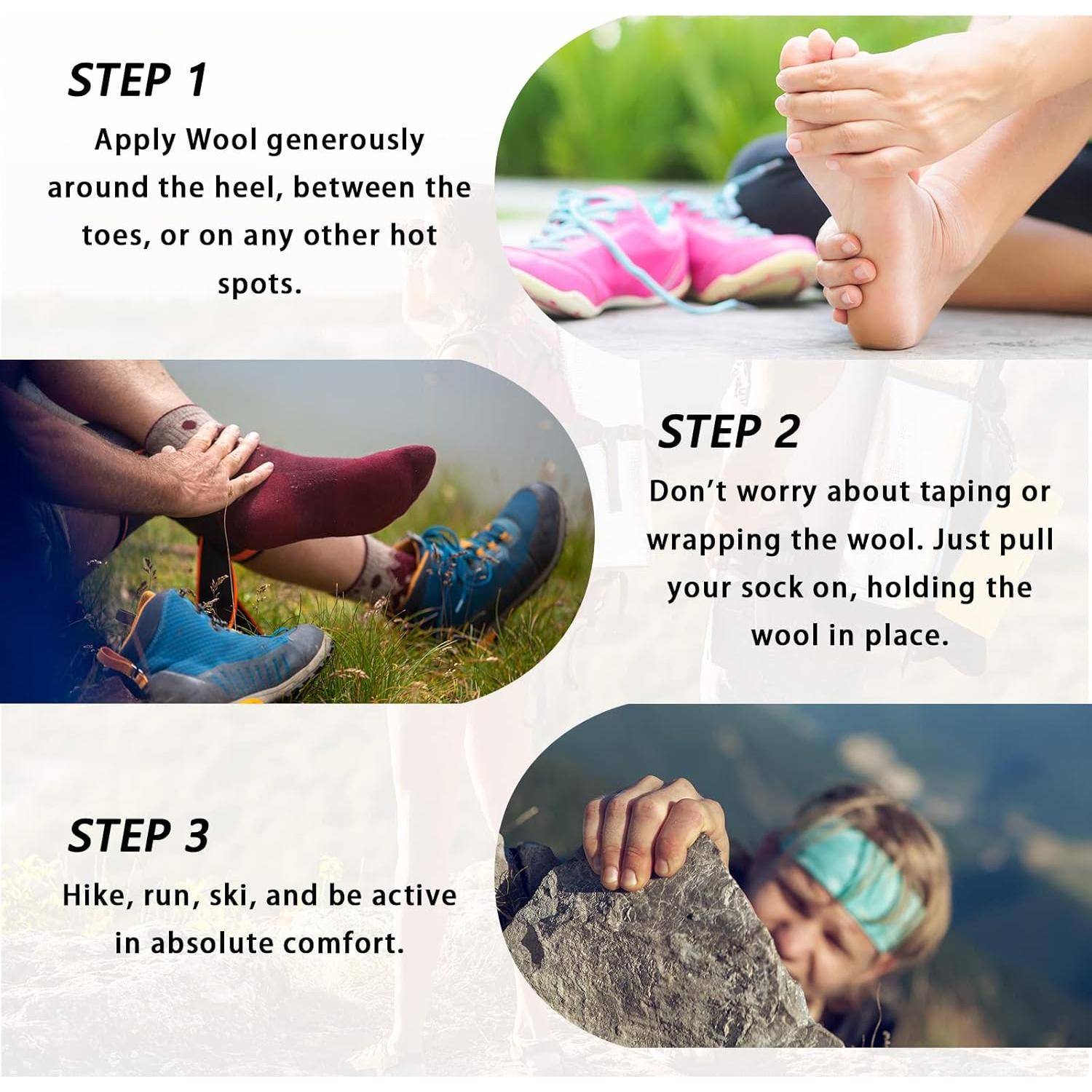 Almohadillas de Lana de Cordero Tegeme para Dedos 50g