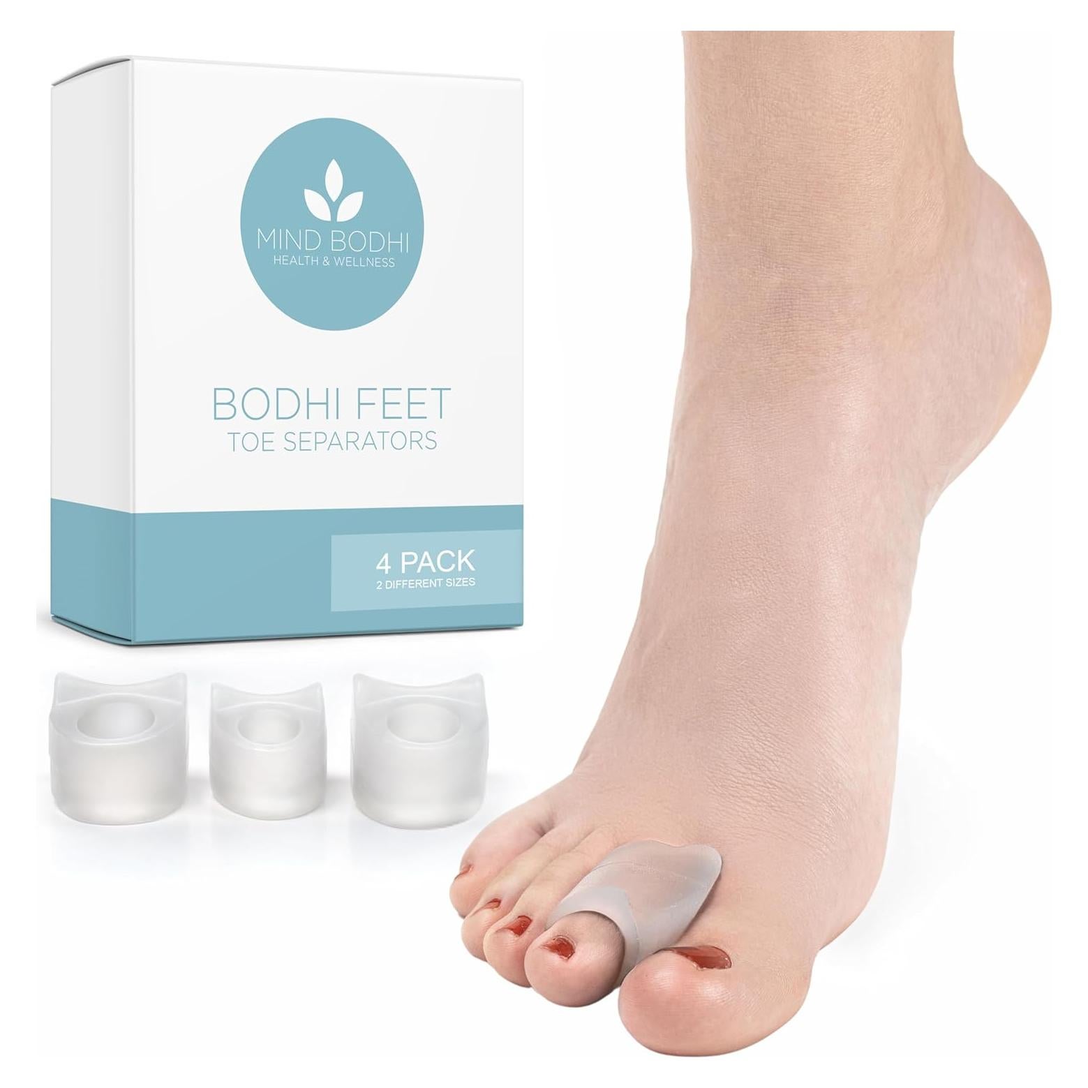 Separadores de Dedos Mind Bodhi 4-Pack - Correctores de Juanetes