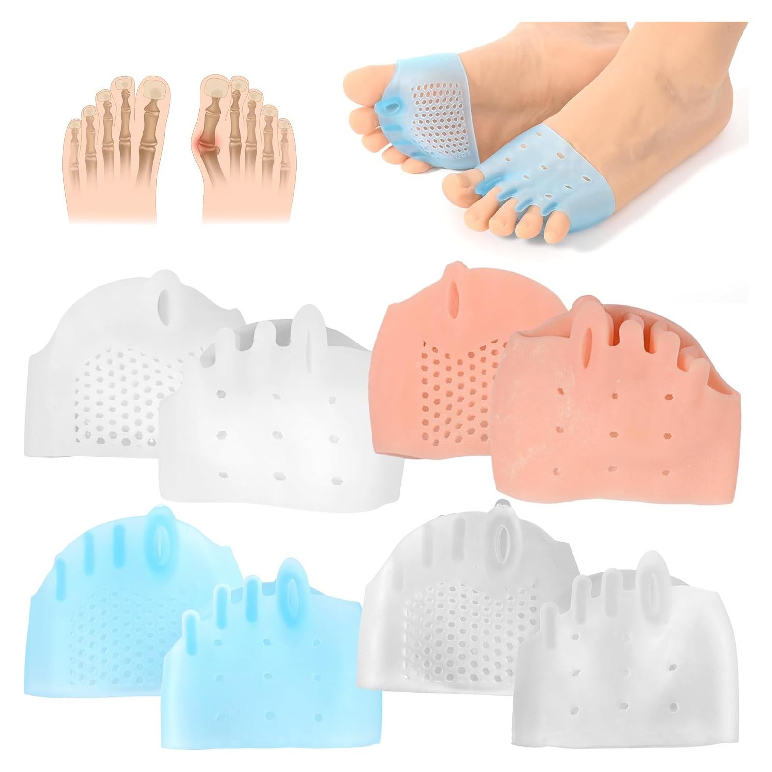 Separadores de Dedos de Silicona Zivyes 4 Pares Correctores