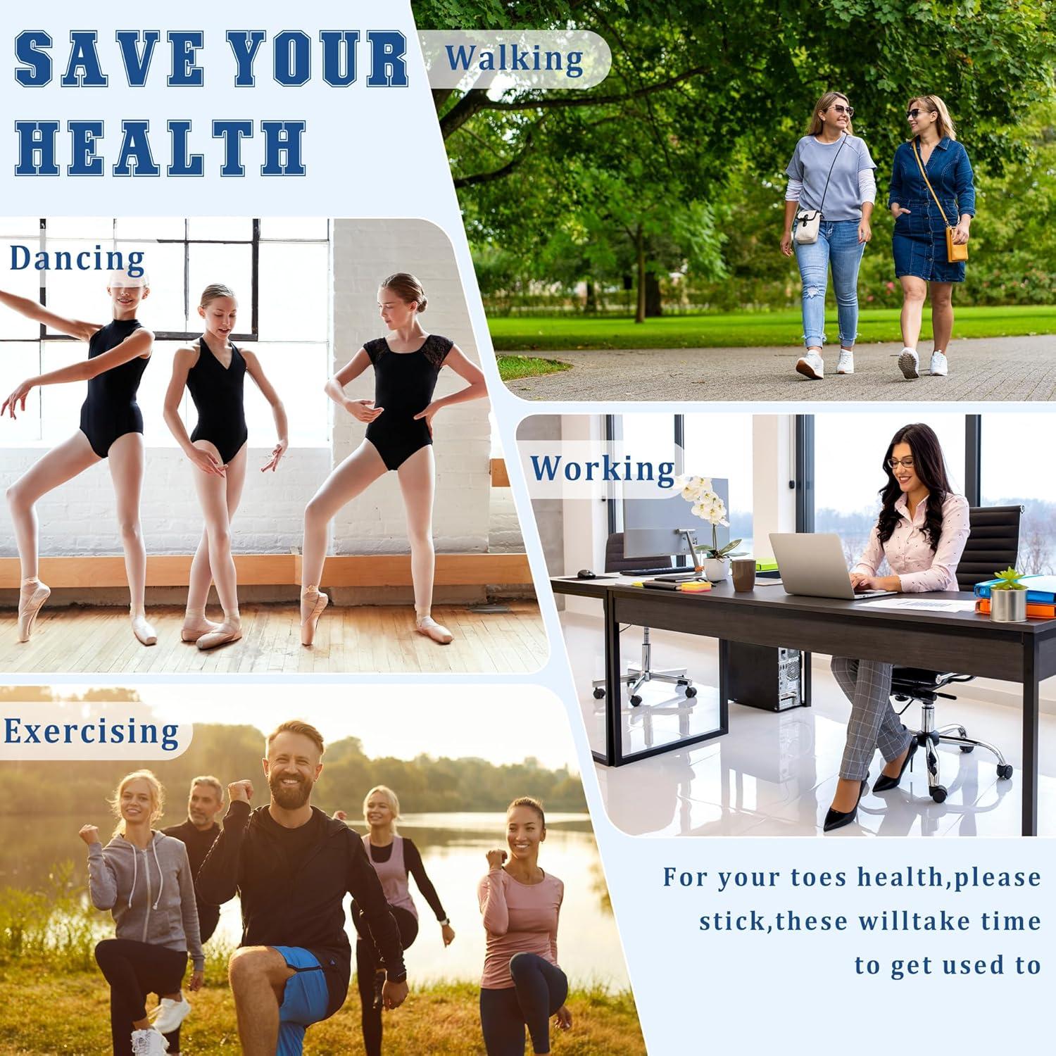 Separadores de Dedos de Silicona Zivyes 4 Pares Correctores