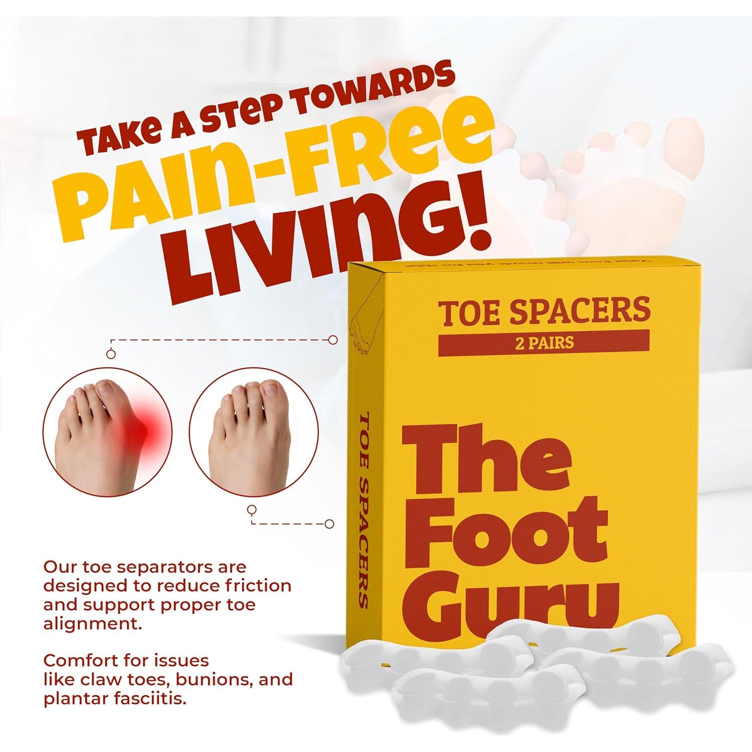 Separadores Ortopédicos de Dedos Kubbar - Alivio Juanetes 2 Pairs