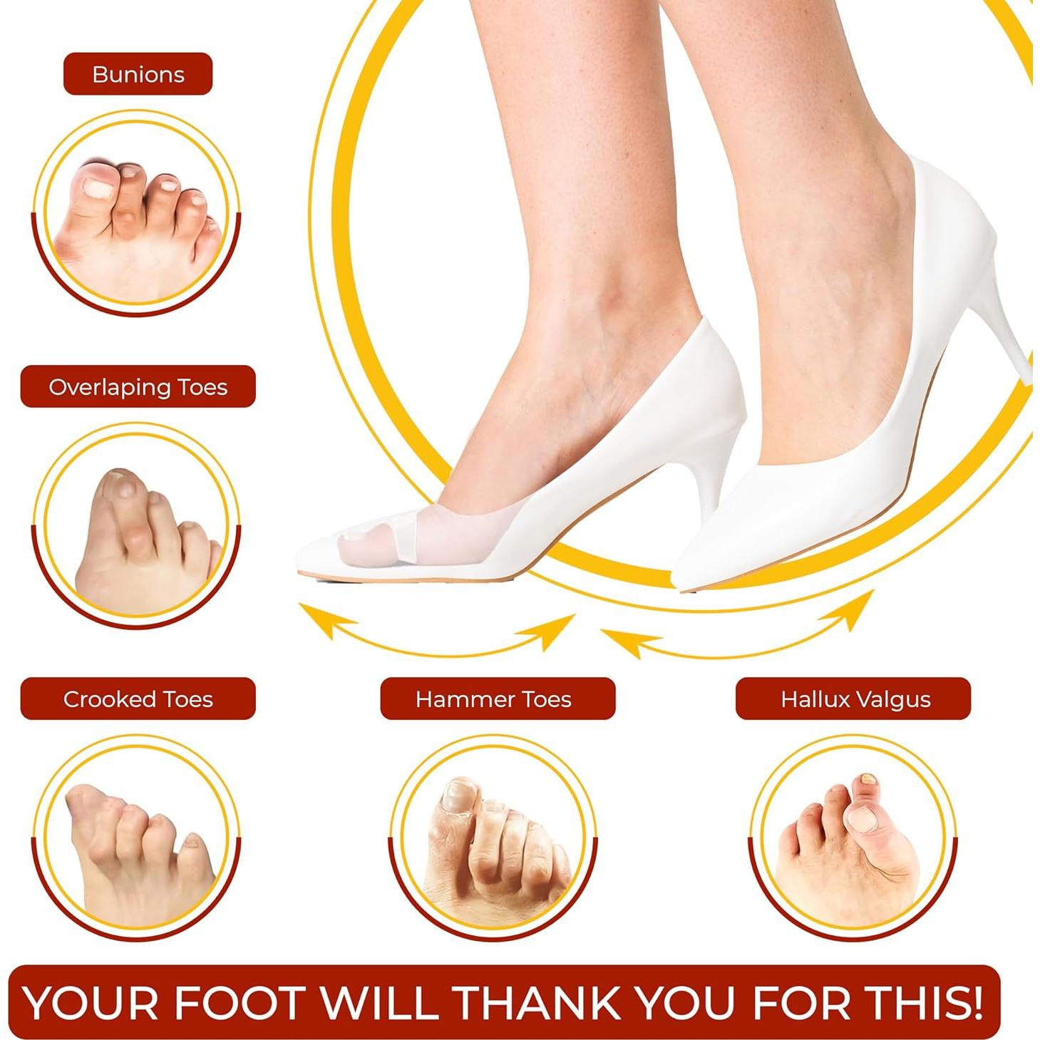 Separadores Ortopédicos de Dedos Kubbar - Alivio Juanetes 2 Pairs