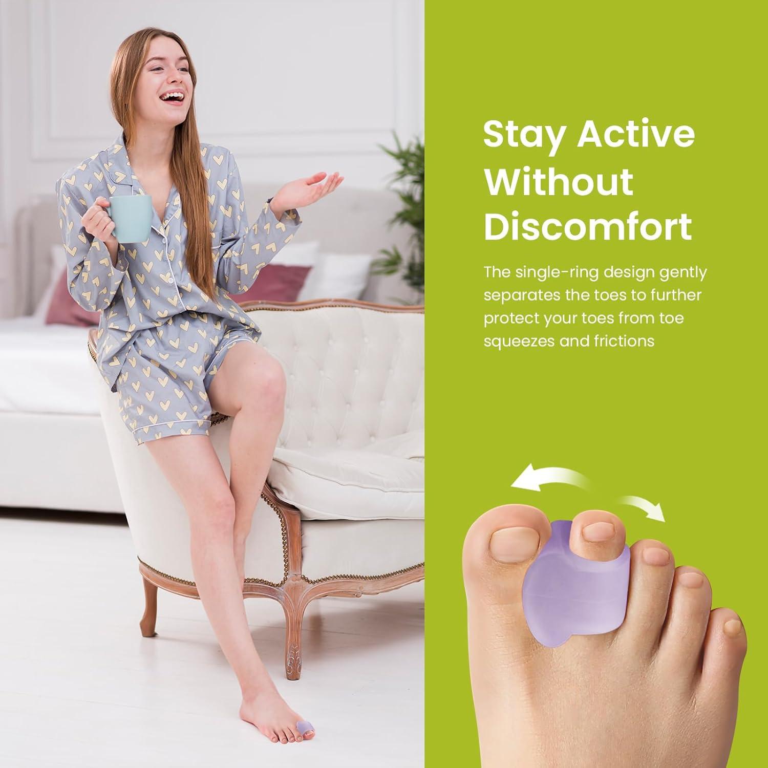 Separador de Dedos Bukihome para Juanetes - Paquete de 6