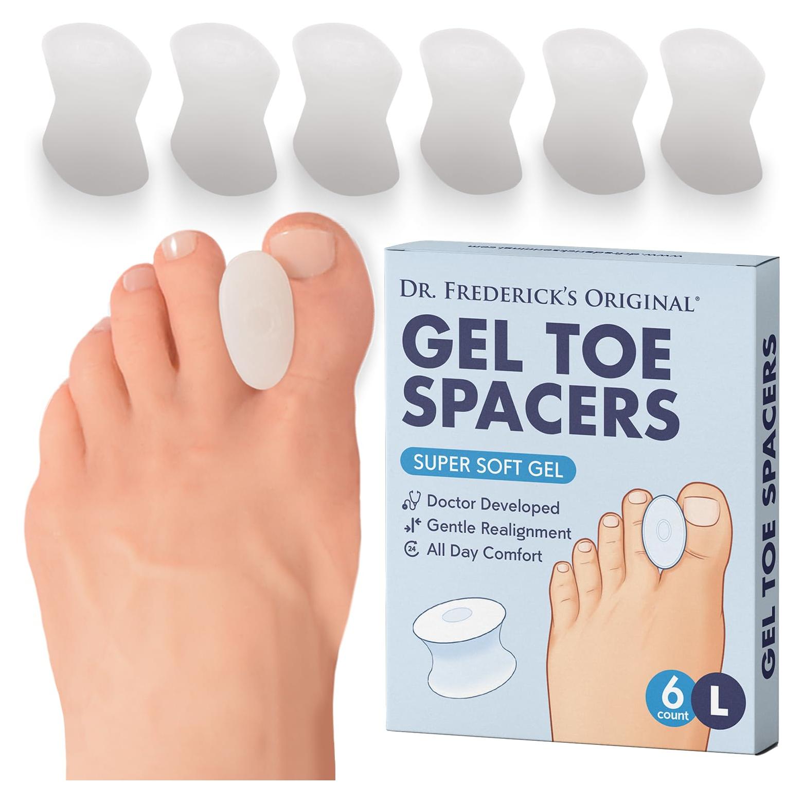 Separadores de Dedos de Gel Dr. Frederick - 6 Unidades - Grande