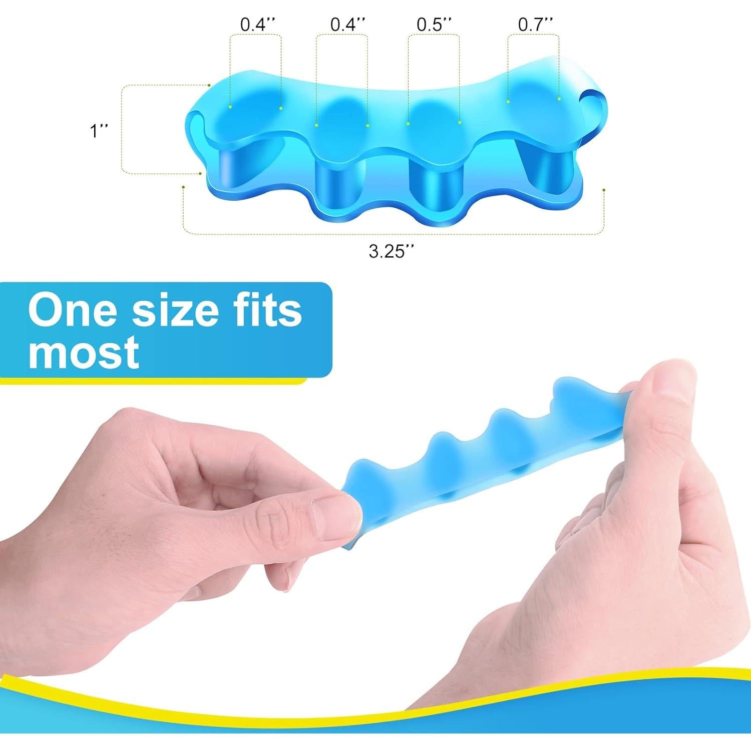 Separadores de Dedos Juzure 8 PCS Silicona Correctores Juanetes