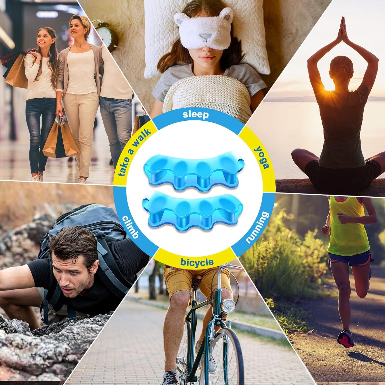 Separadores de Dedos Juzure 8 PCS Silicona Correctores Juanetes