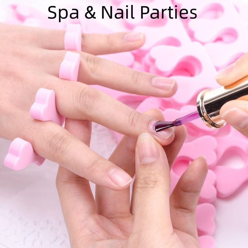 Set de 80 Separadores de Dedos de Esponja Tecbeauty - 5 Colores