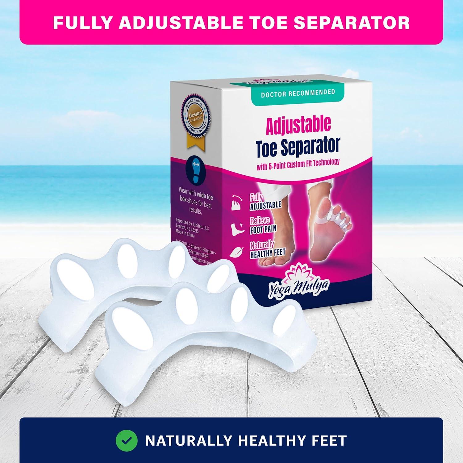 Separadores de Dedos Ajustables Jubilee - Corrector de Juanetes