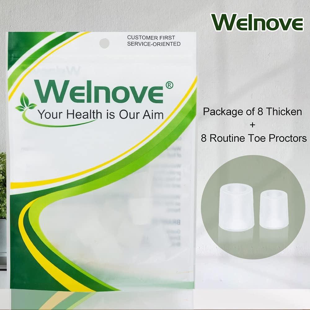 Protectores de Dedos de Gel Welnove 16 PCS Ajustables para Callos
