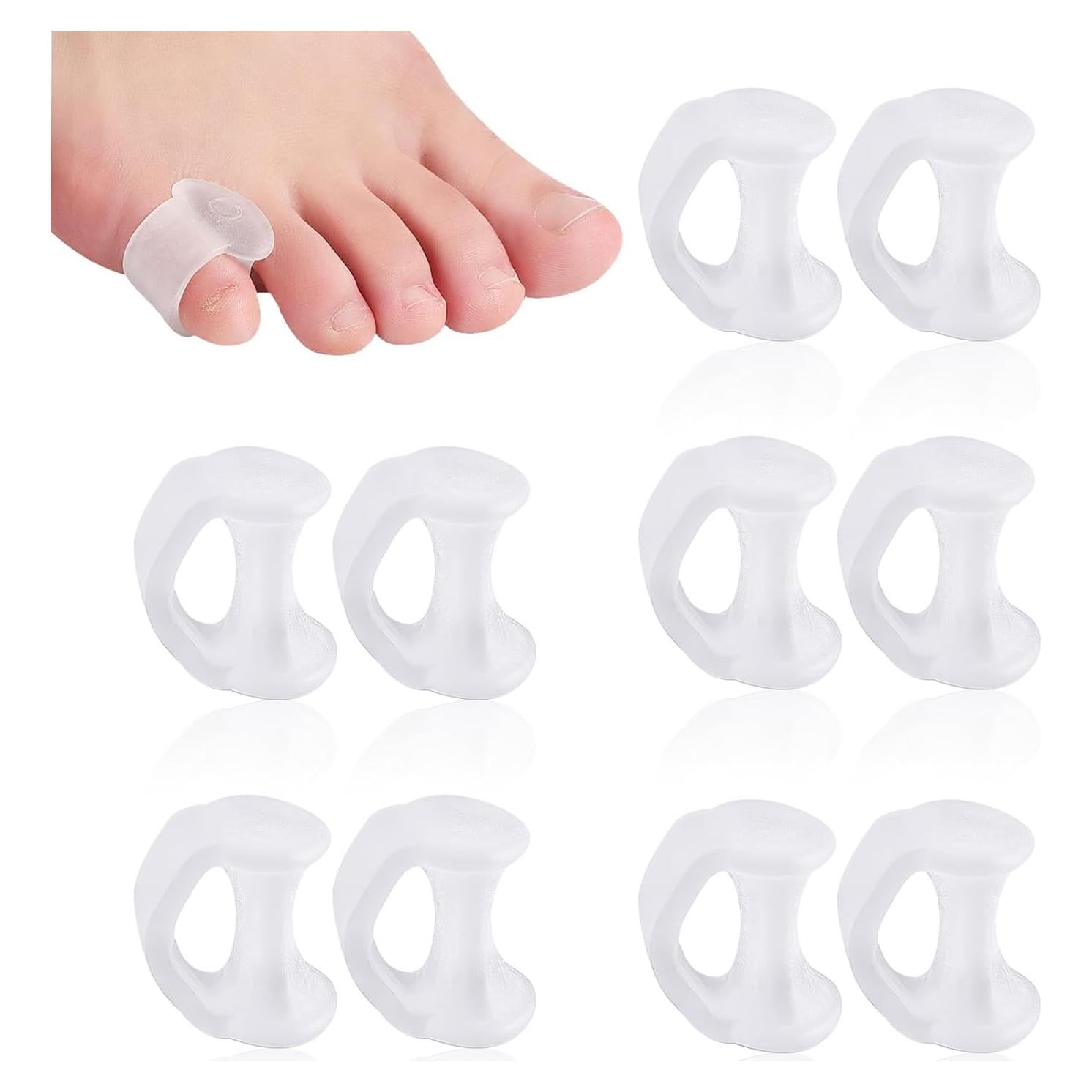Separadores de Dedos del Pie Duoxiate 10 Pcs Gel Transparente