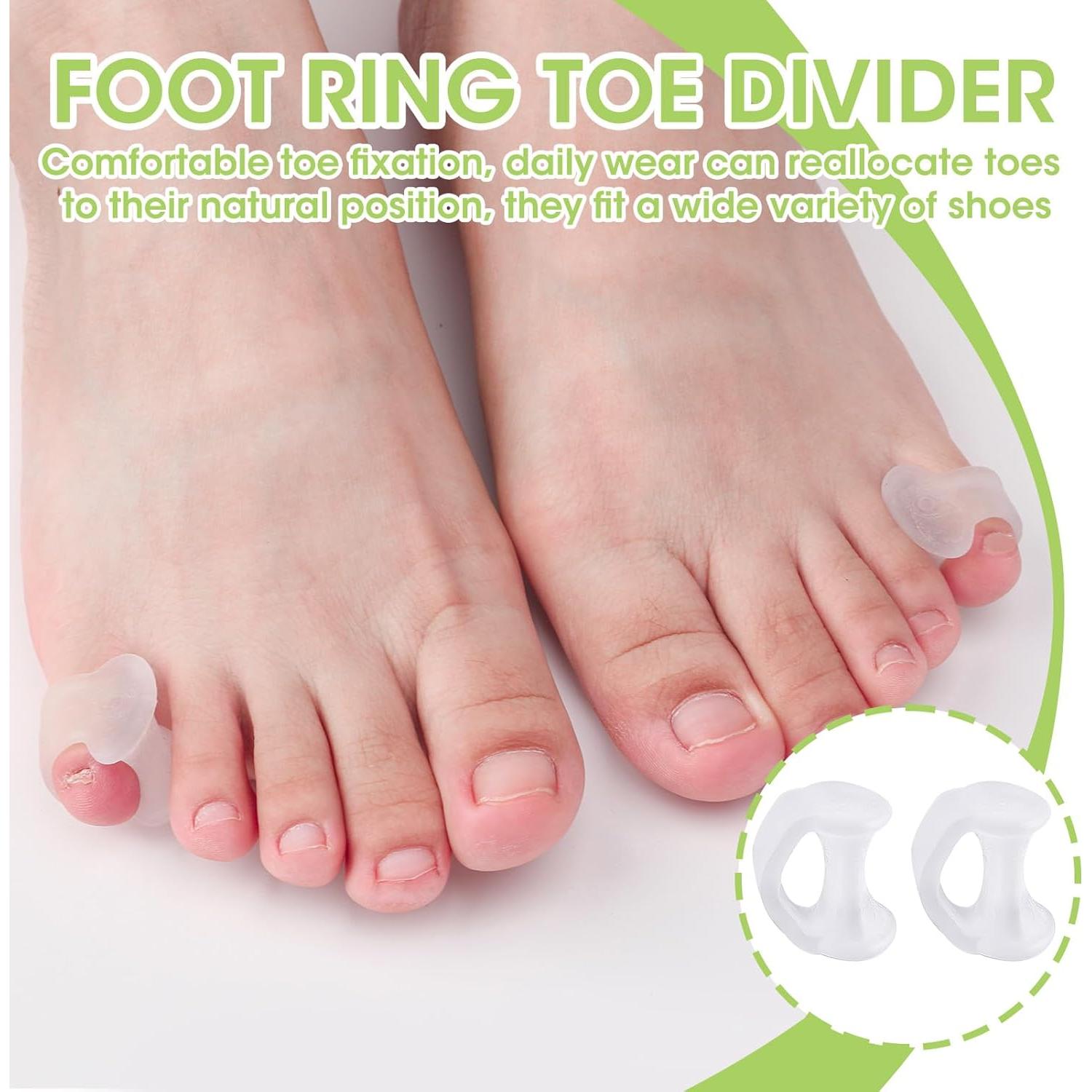 Separadores de Dedos del Pie Duoxiate 10 Pcs Gel Transparente