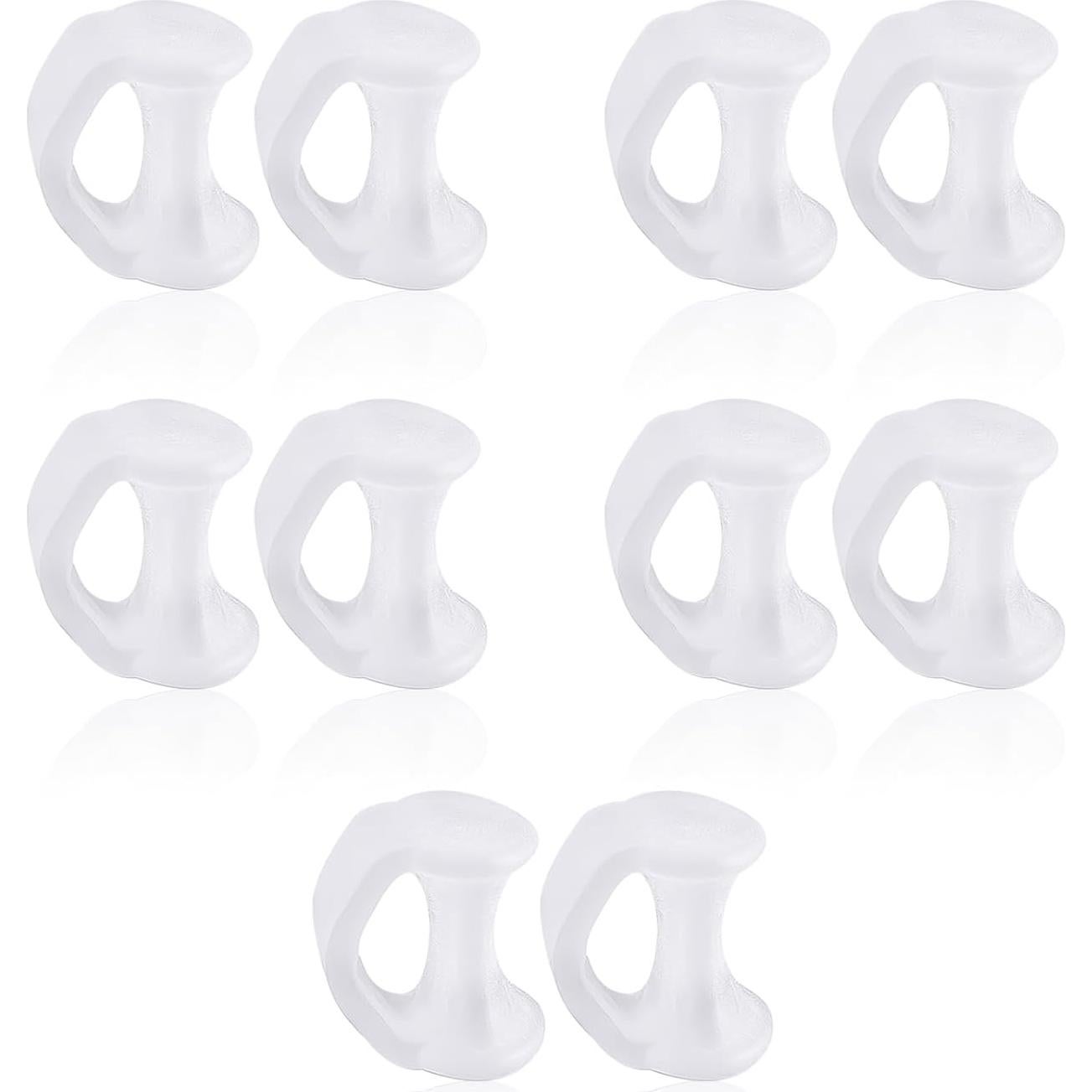 Separadores de Dedos del Pie Duoxiate 10 Pcs Gel Transparente