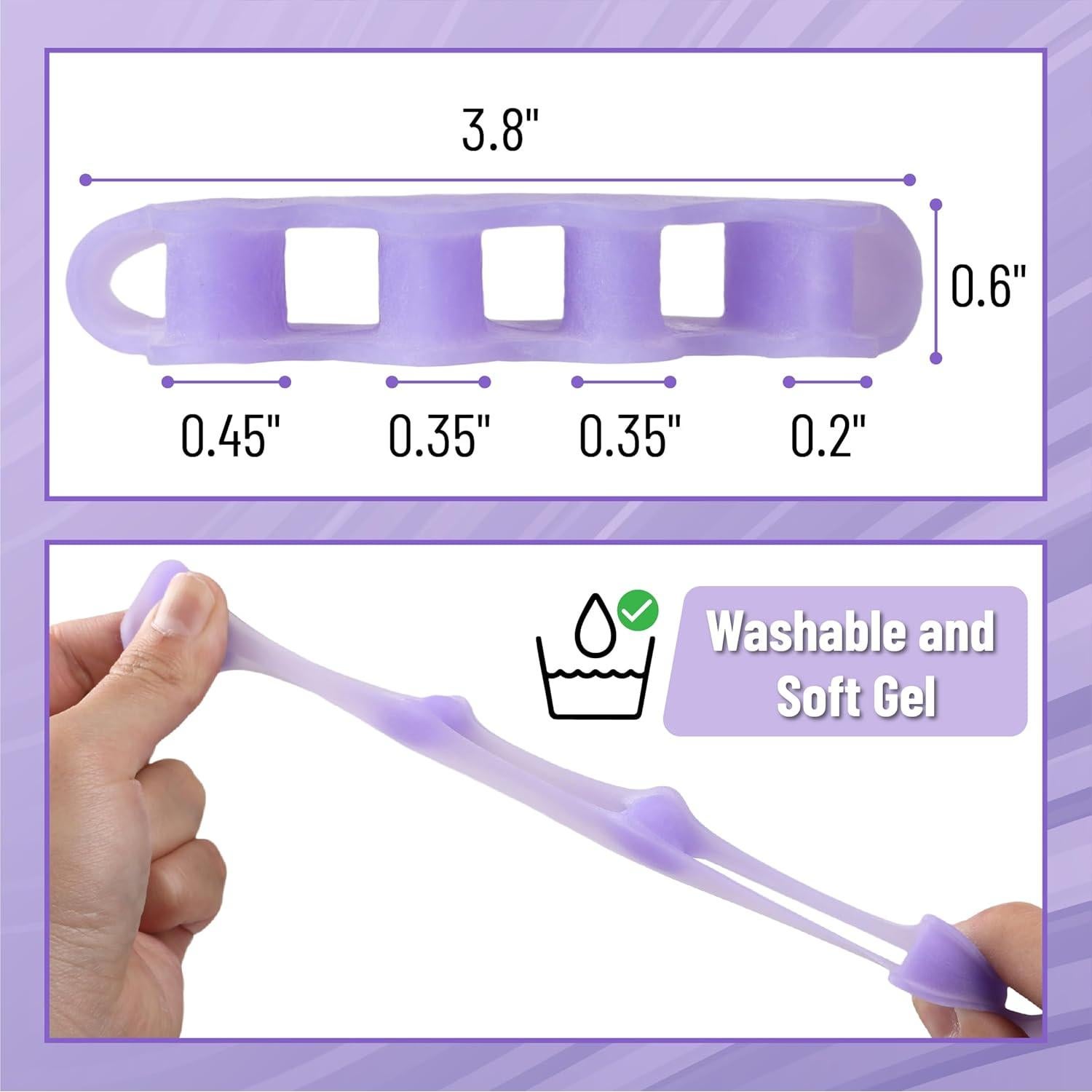 Separadores de Dedos de Gel Dr. JK ToePal - 2 Pares, Correctores de Juanete
