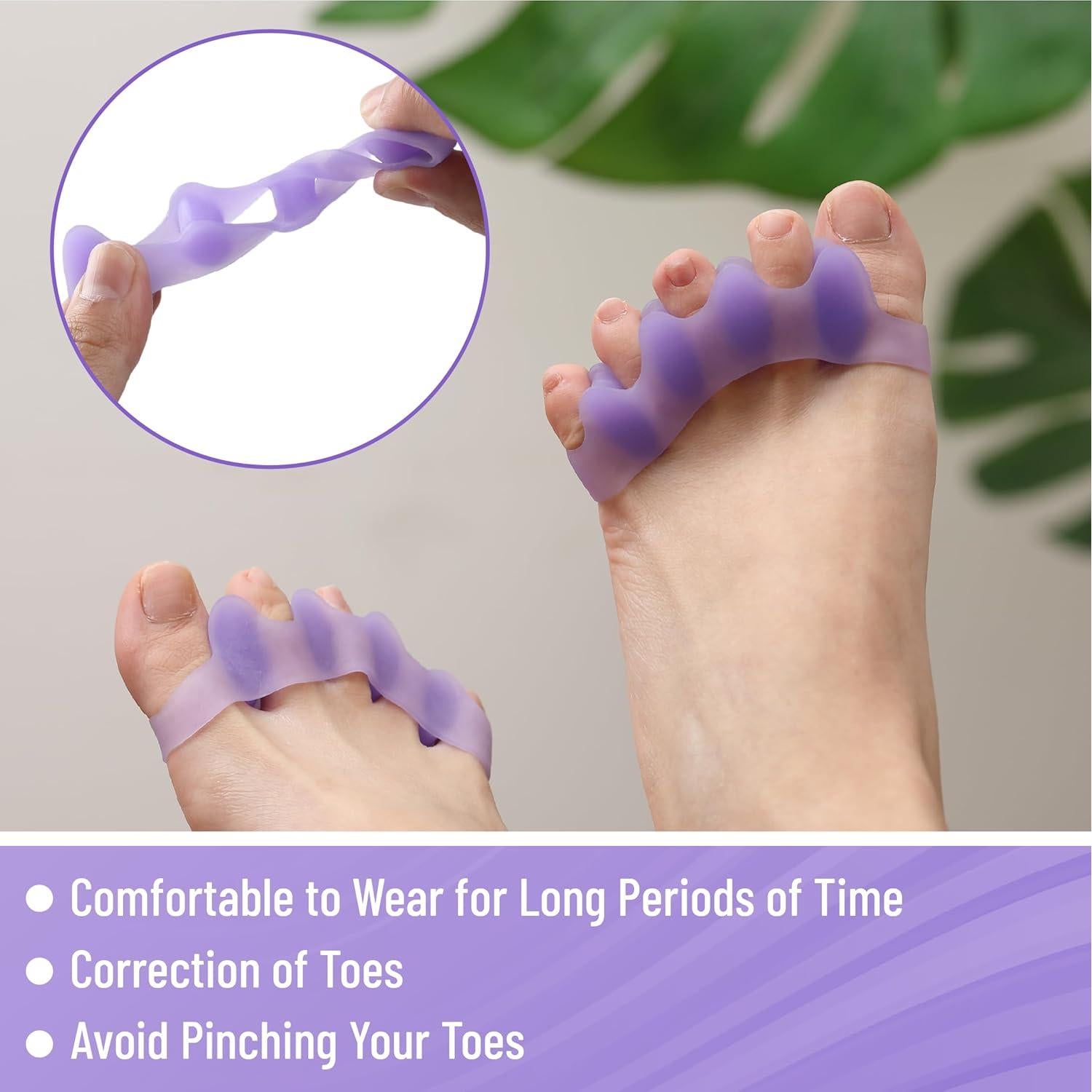 Separadores de Dedos de Gel Dr. JK ToePal - 2 Pares, Correctores de Juanete