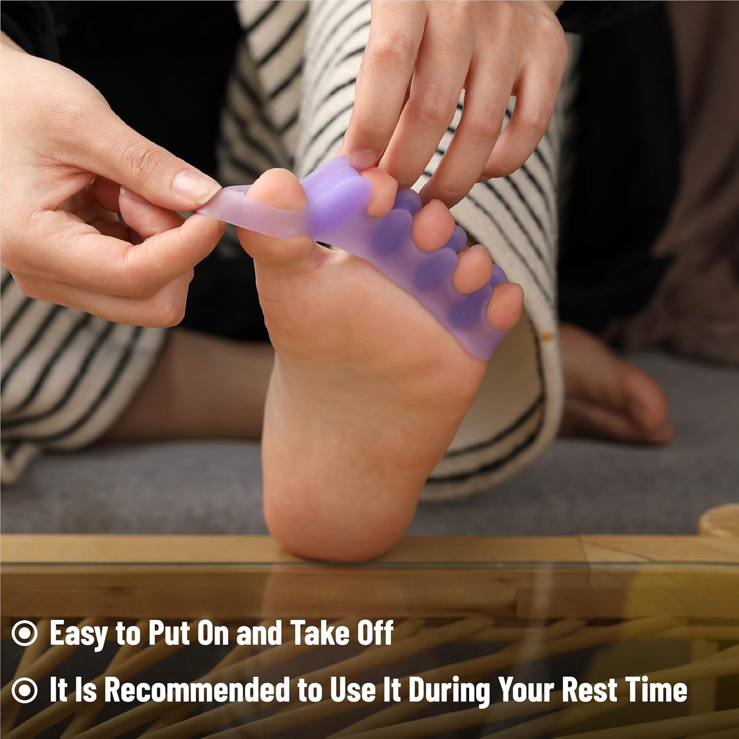 Separadores de Dedos de Gel Dr. JK ToePal - 2 Pares, Correctores de Juanete