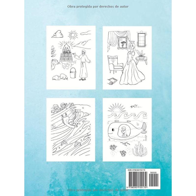 Libro para colorear de la Biblia para niños| Descubre la historia | Edades 5+: Colorea los 50 diseños más queridos de las Historias Bíblicas del ... | versión de portada 6 (Spanish Edition)