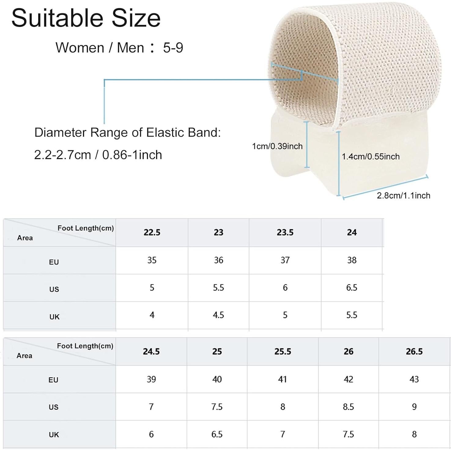 Separadores de Dedos de Gel Misorita - Paquete de 8 Unidades