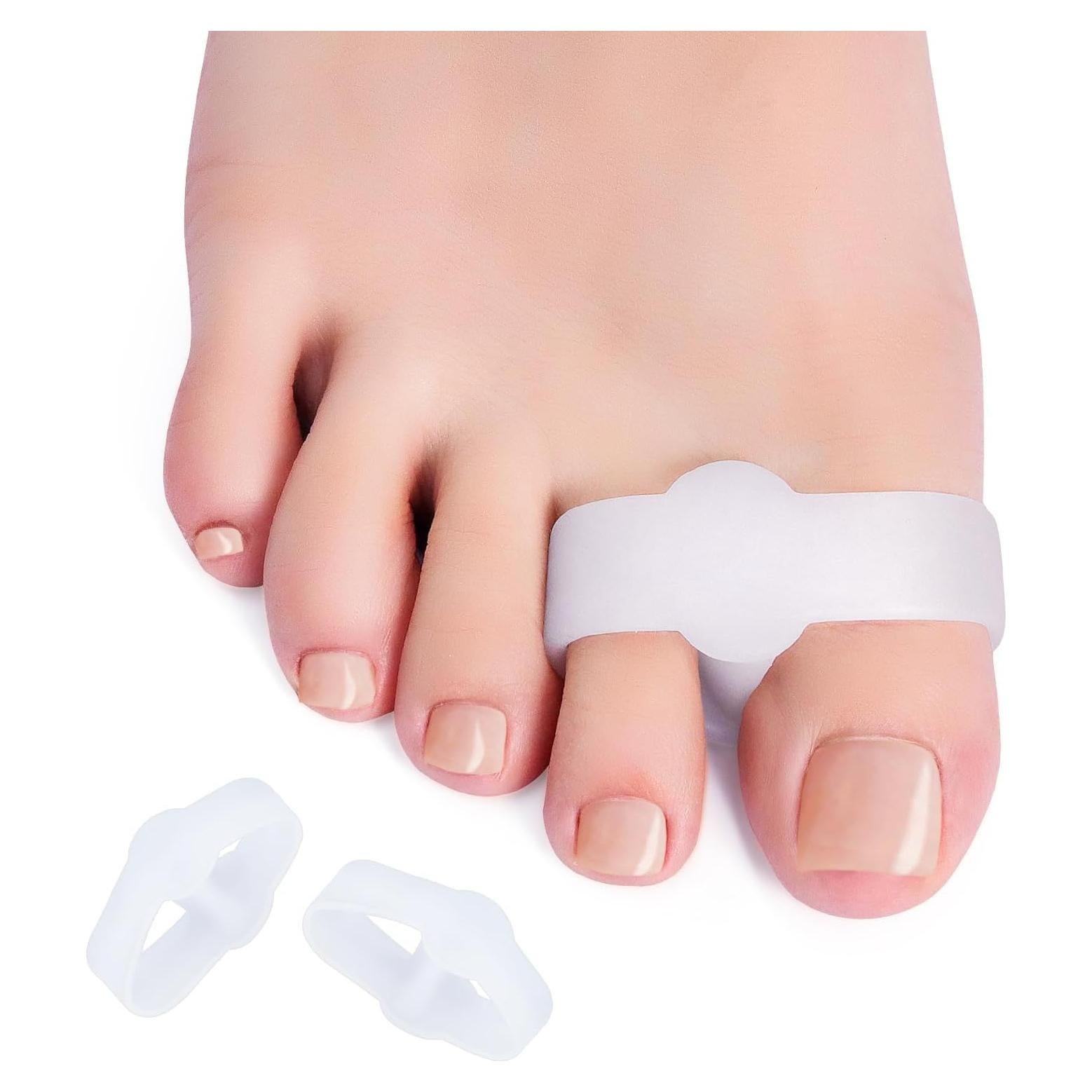 Paquete de 12 Separadores de Dedos de Gel Zinyakon - Correctores de Juanetes y Dedo en Martillo