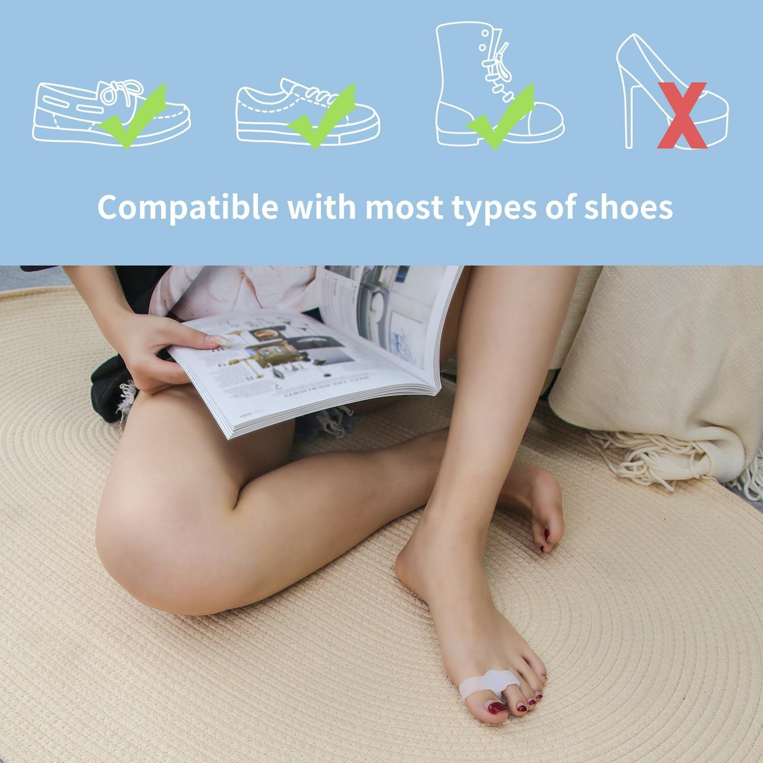 Paquete de 12 Separadores de Dedos de Gel Zinyakon - Correctores de Juanetes y Dedo en Martillo