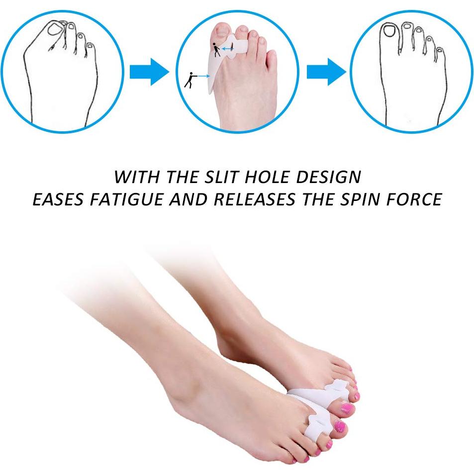 Separadores de Dedos de Gel Espfree - 5 Pares para Juanetes