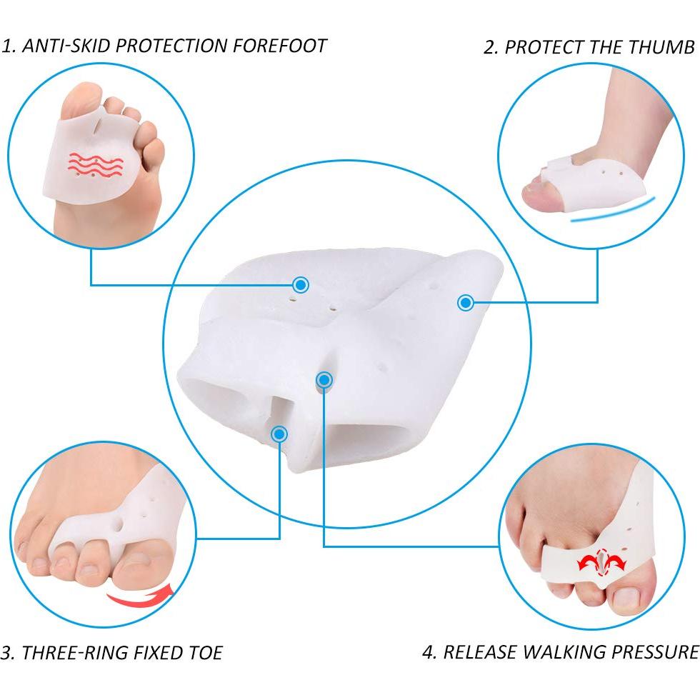 Separadores de Dedos de Gel Espfree - 5 Pares para Juanetes