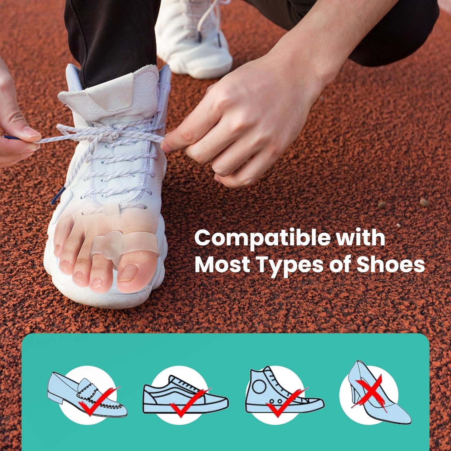 Welnove Paquete de 12 Correctores de Juanetes y Separadores de Dedos