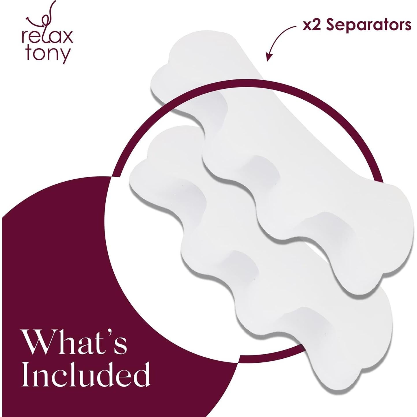 Separadores de Dedos de Gel Relax Tony - Corrector Juanetes