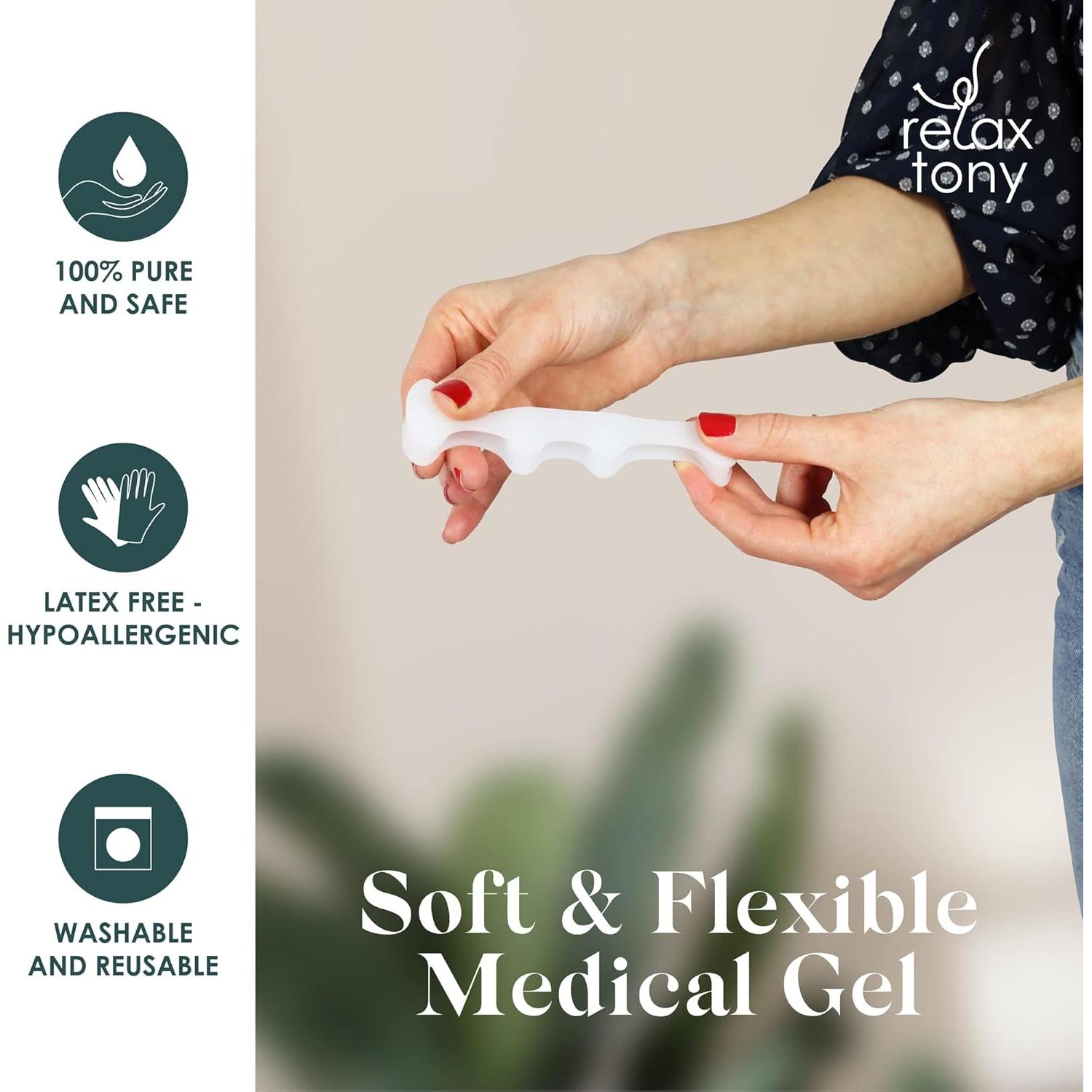 Separadores de Dedos de Gel Relax Tony - Corrector Juanetes