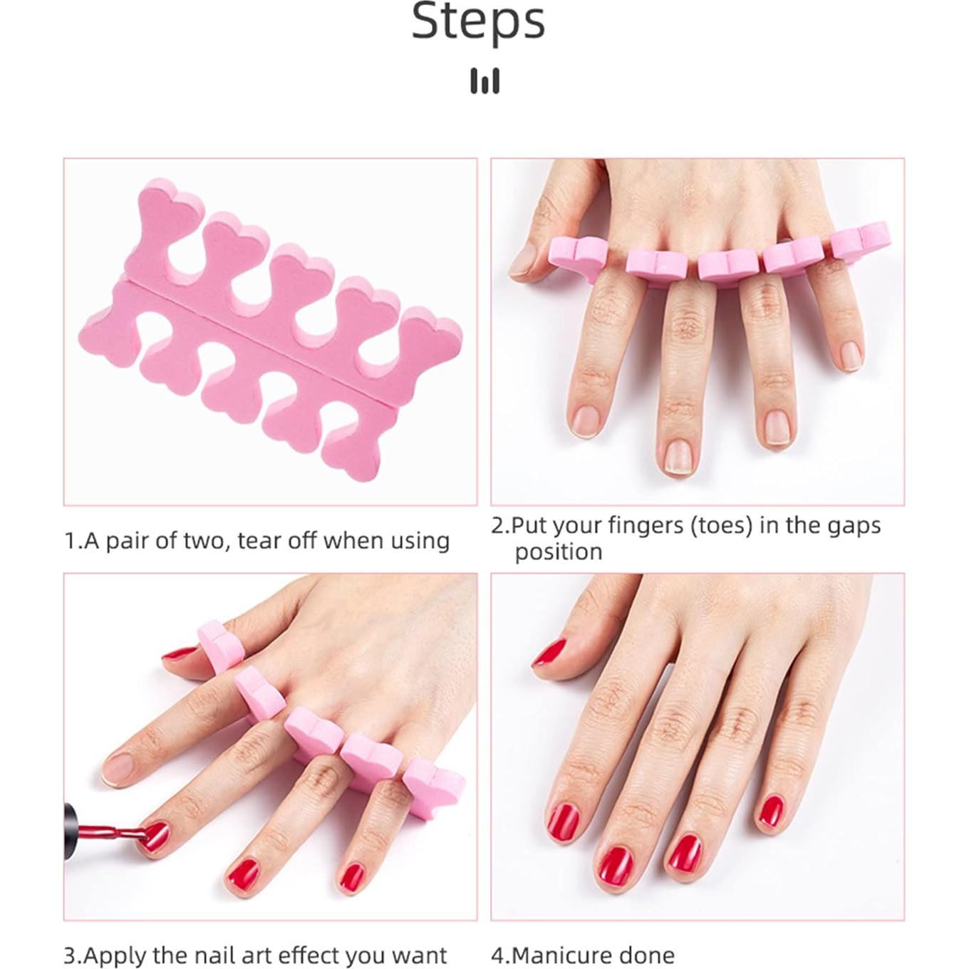 Separadores de Uñas Esponja Emivery 50 PCS para Pedicura